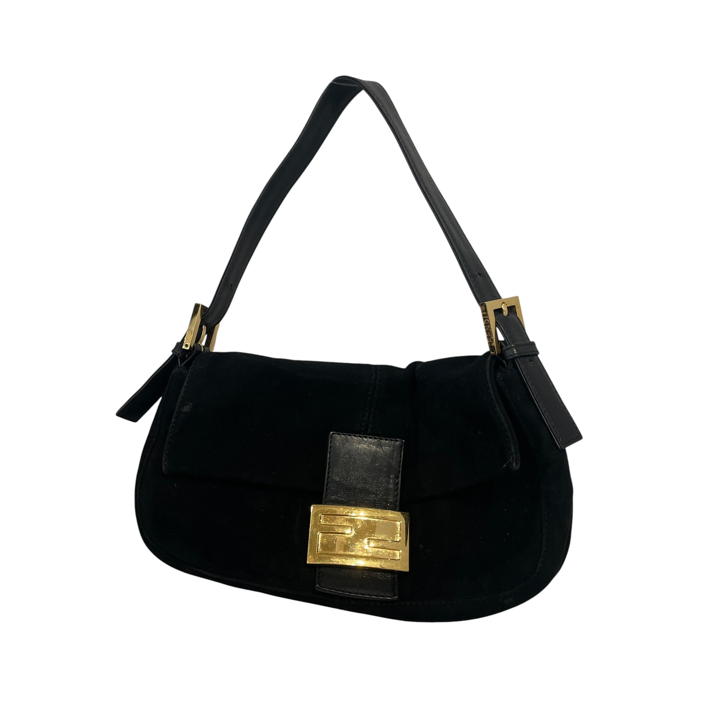 FENDI/Hand Bag/Suede/BLK/MTHR34X view 1