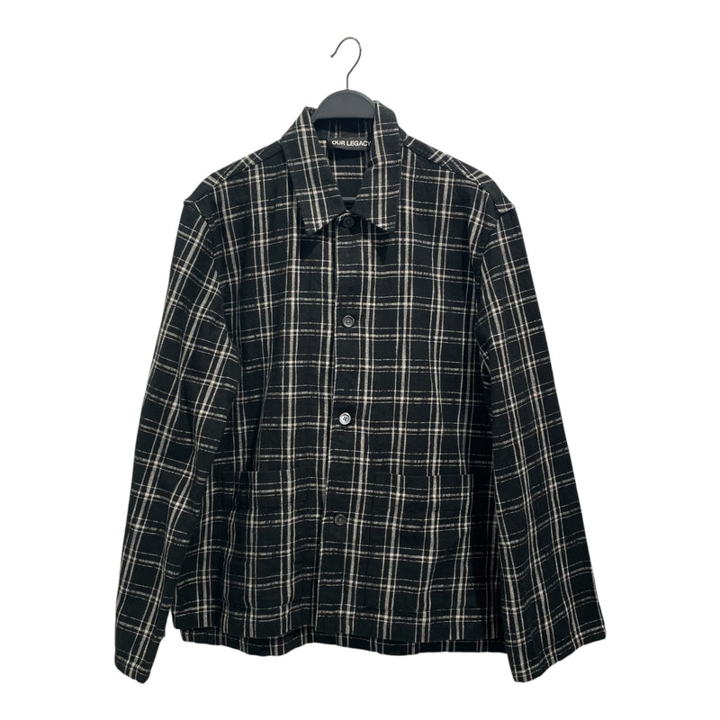 OUR LEGACY/Flannel Shirt/50/Cotton/BLK/Plaid/