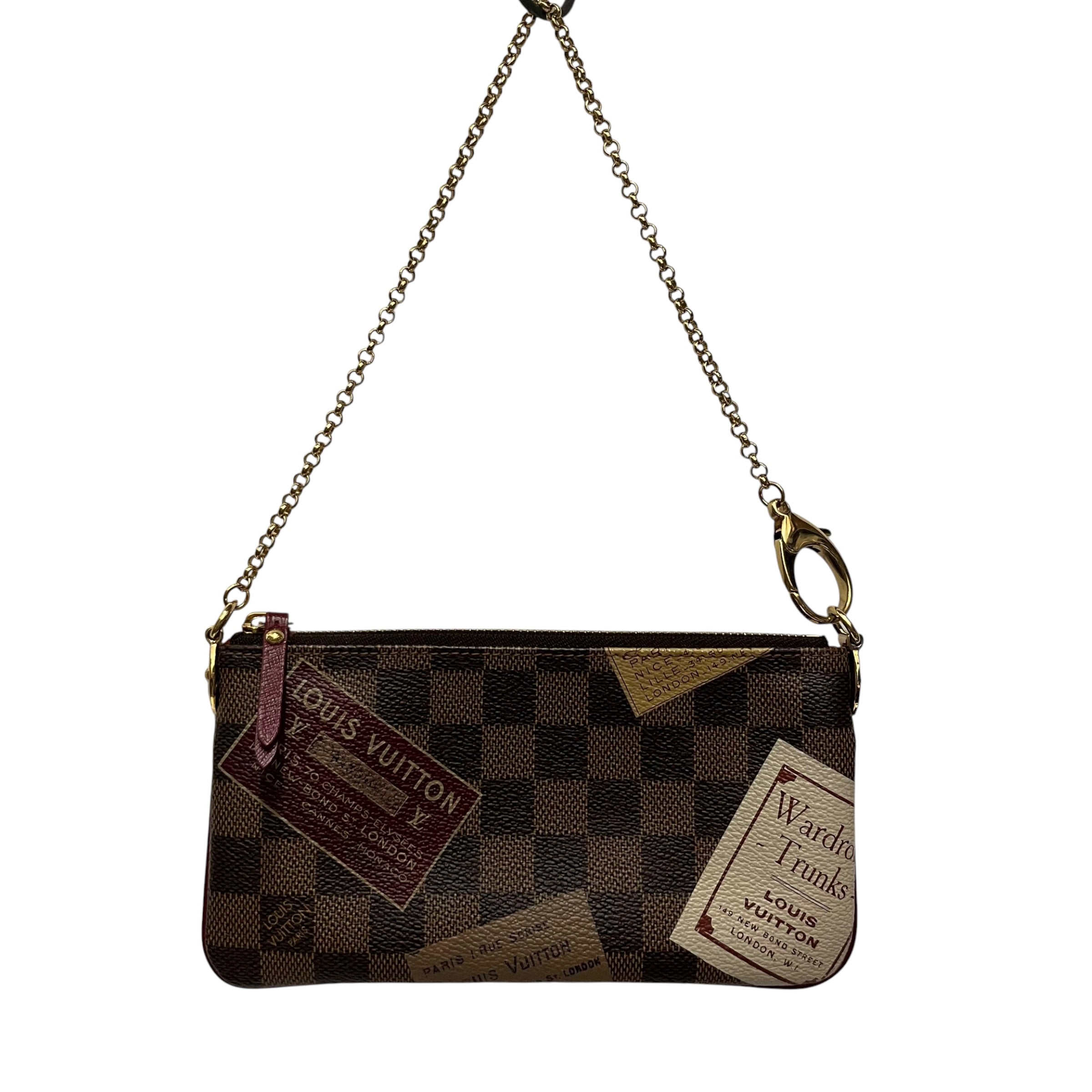 LOUIS VUITTON/Hand Bag/Monogram/Leather/BRW/trunk label view 1
