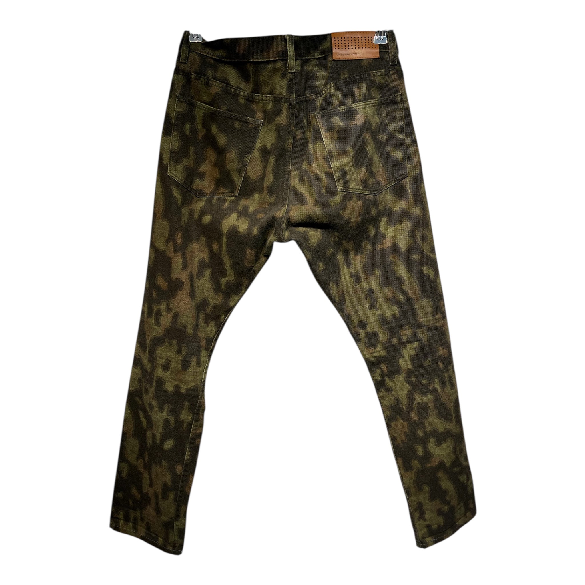 DRIES VAN NOTEN/Pants/31/Cotton/KHK/Camouflage/ view 2