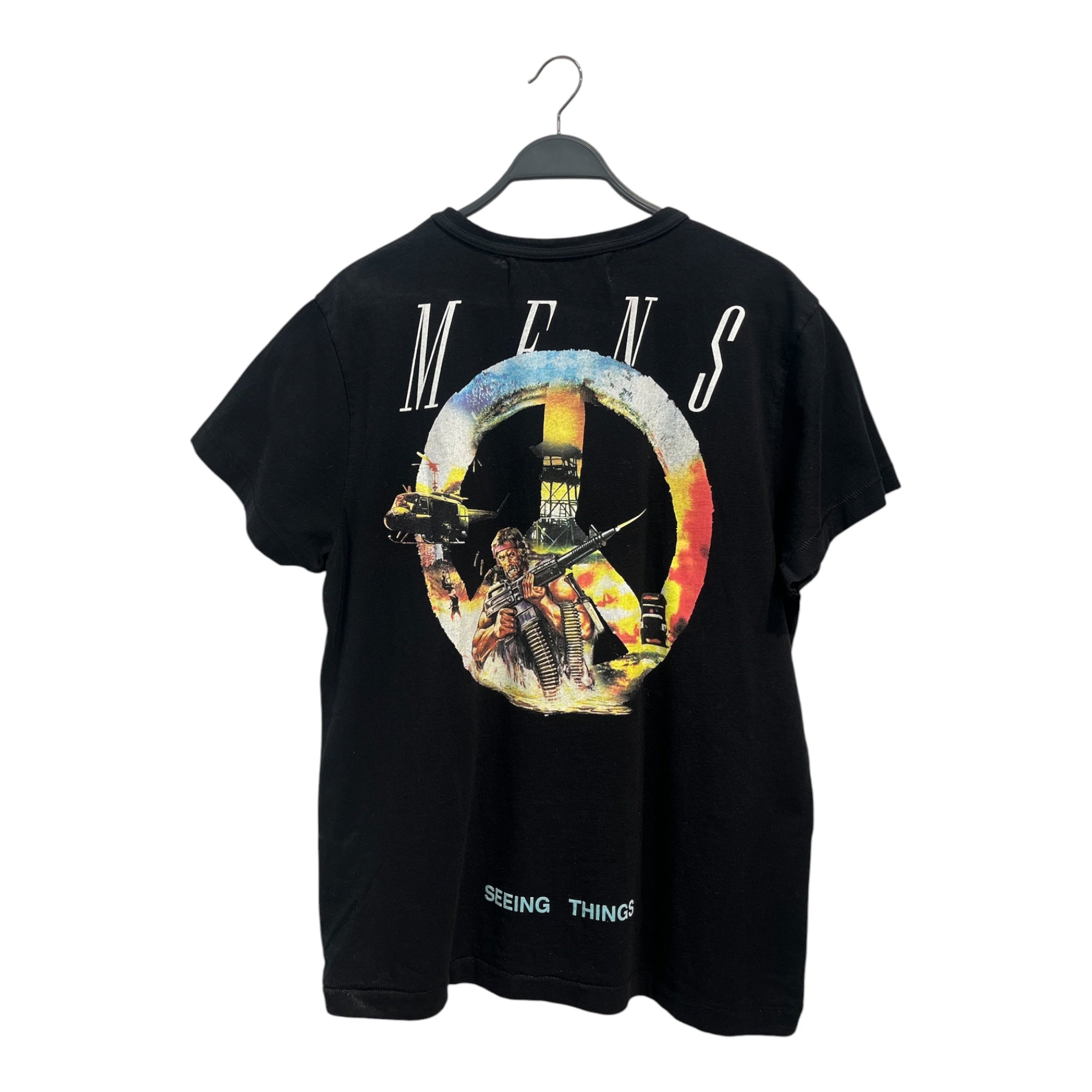 OFF-WHITE/T-Shirt/S/Cotton/BLK/SEEING THINGS PEACE SIGN view 2
