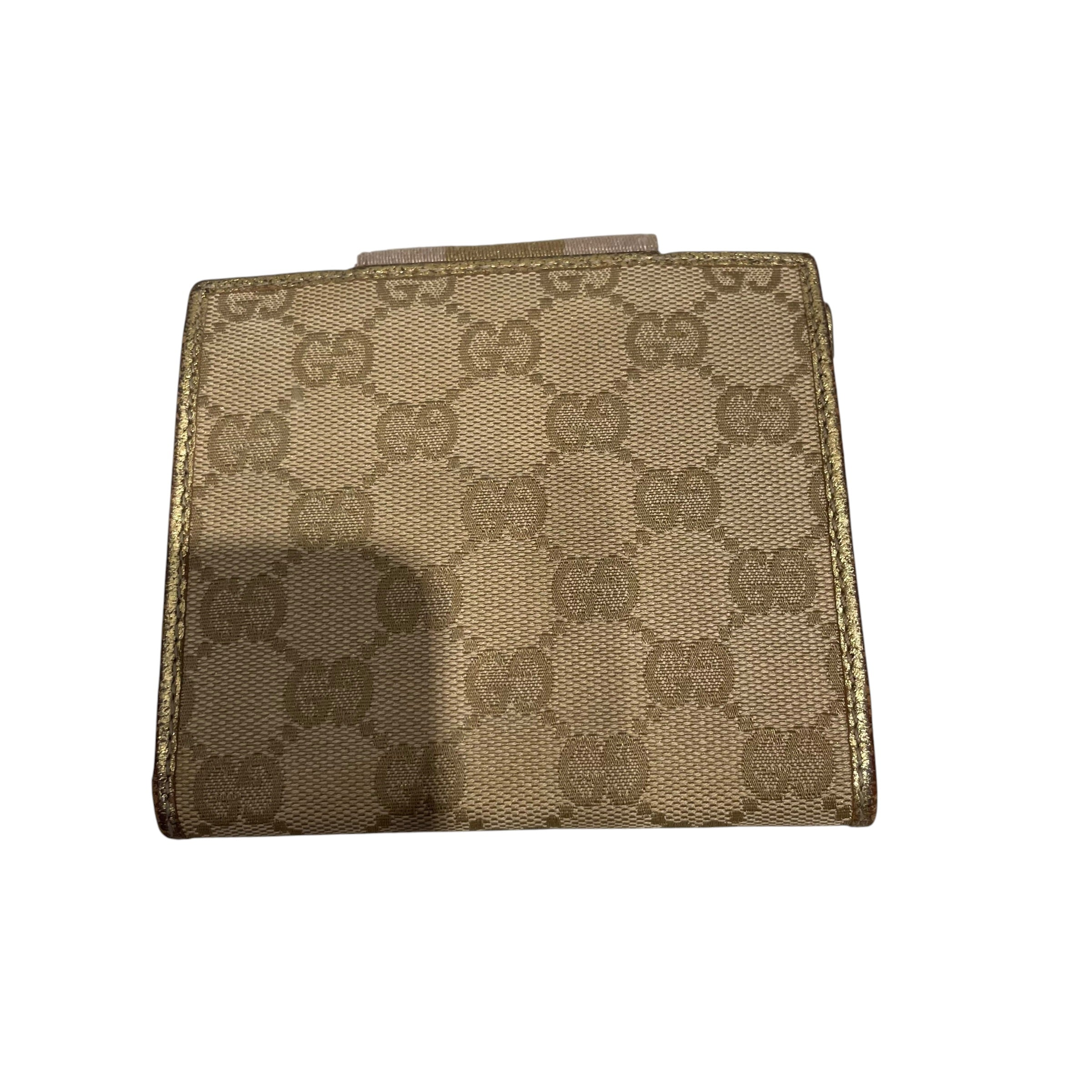 GUCCI/Wallet/Leather/BEG/L's/Pink & Gold French Flap view 6