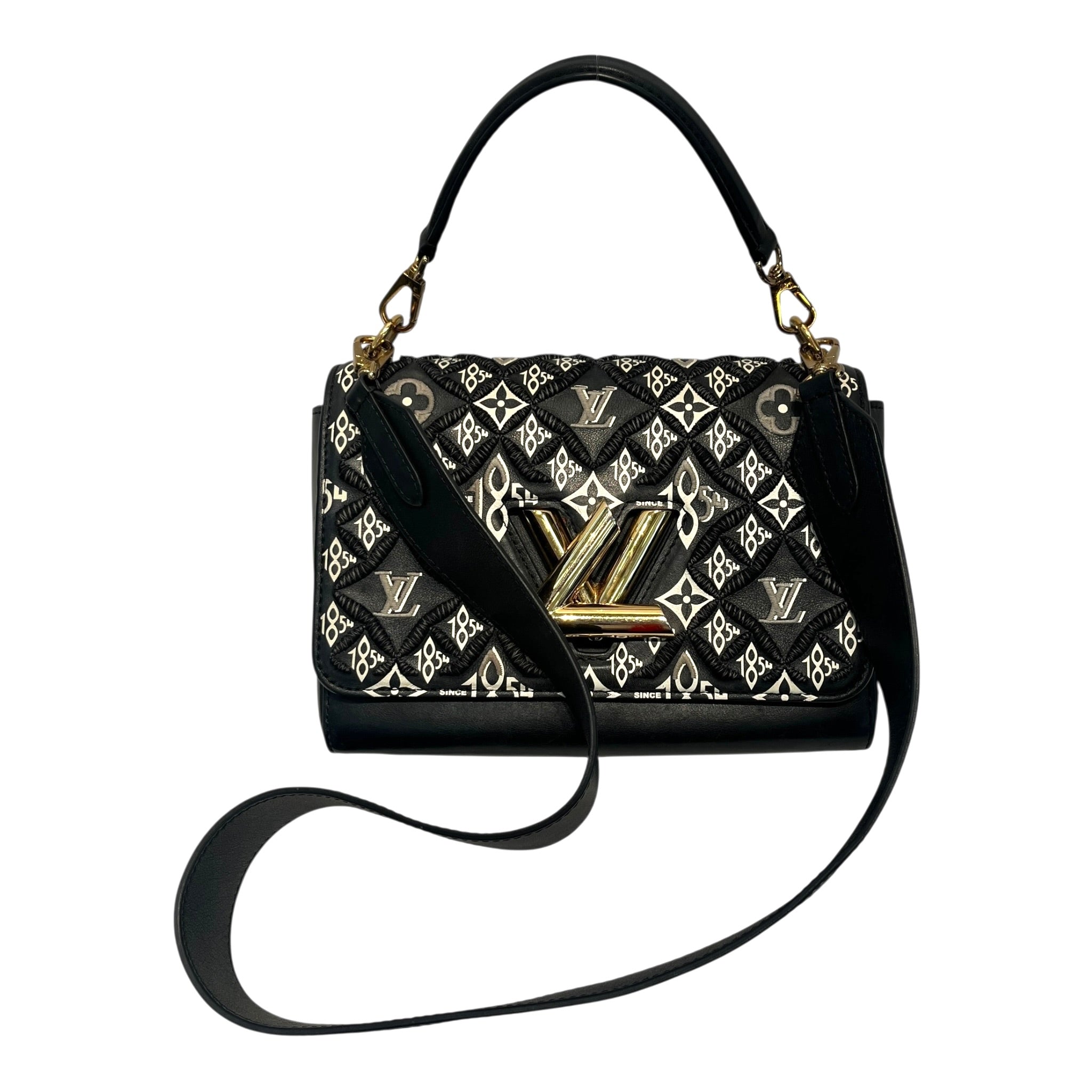 LOUIS VUITTON/Hand Bag/OS/All Over Print/Leather/BLK/1854 ALLVR PRNT view 7