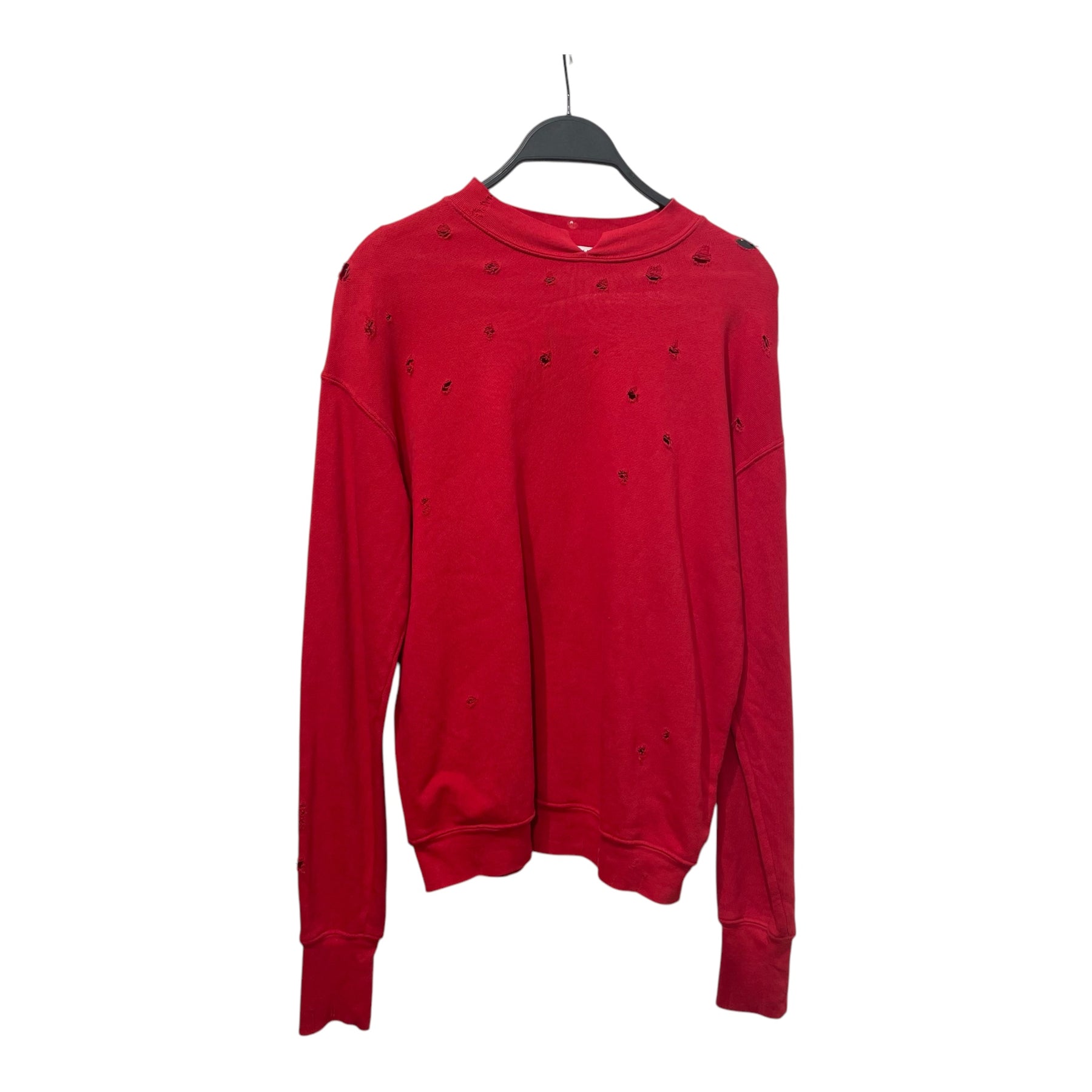 Helmut Lang Sweatshirt S Cotton Red Holes Details – 2nd Street Usa