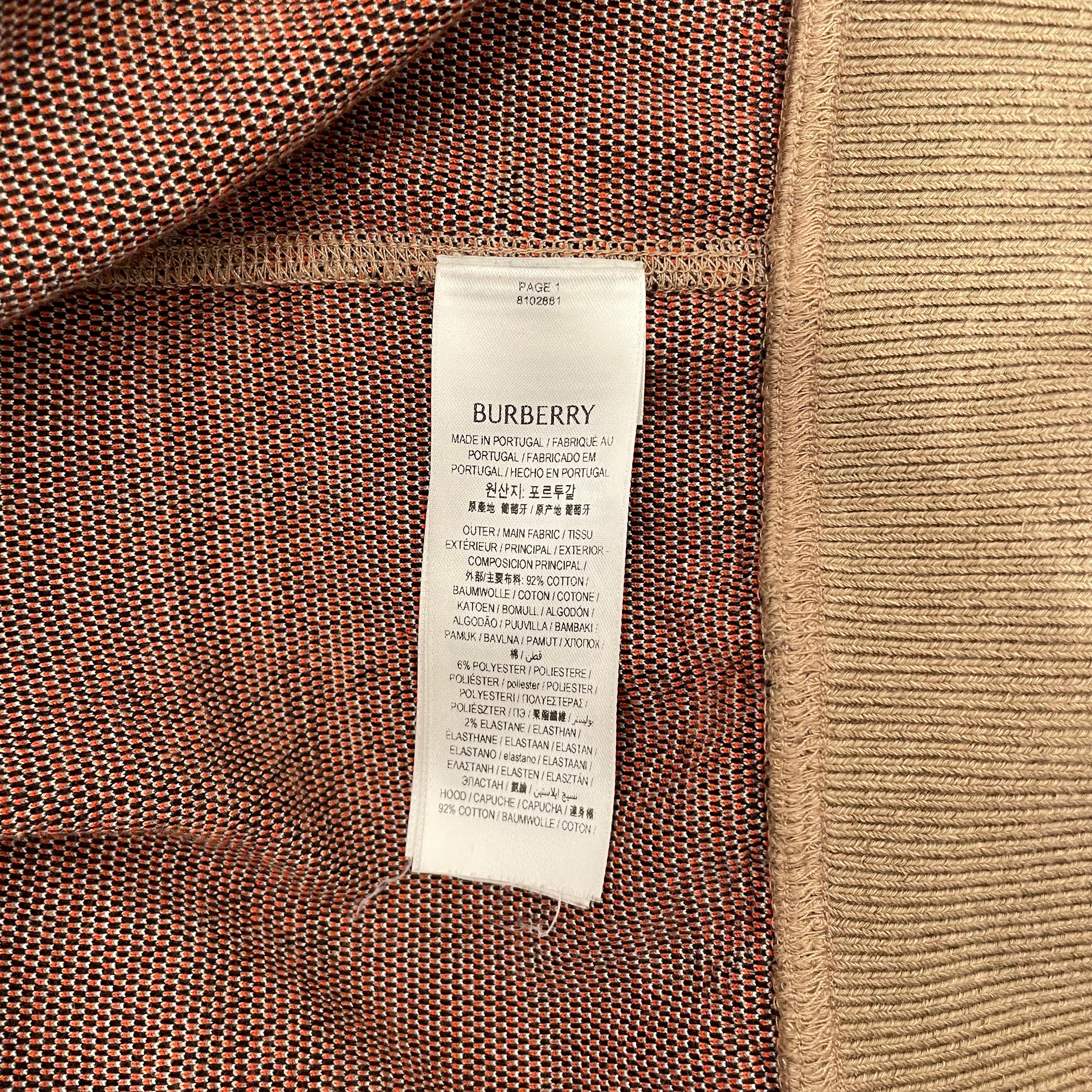 BURBERRY/Zip Up Hoodie/M/Plaid/Cotton/BEG/ view 4