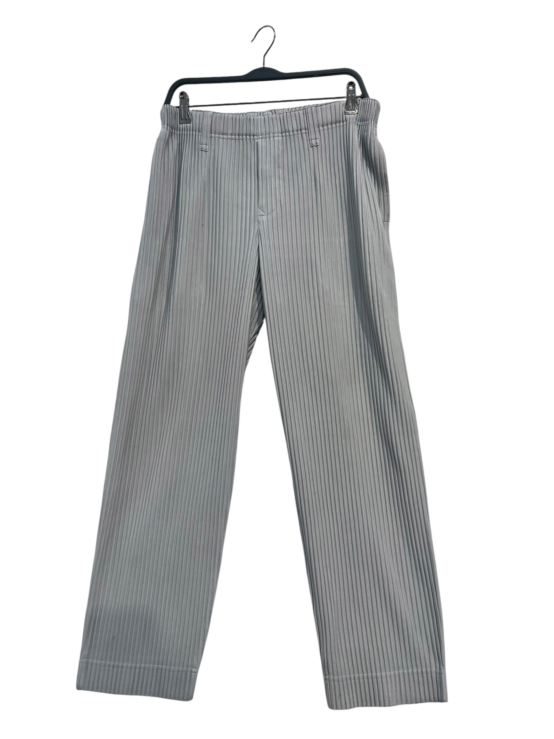 HOMME PLISSE ISSEY MIYAKE/Pants/Polyester/GRY/BELT LOOPS PLEATED PANTS view 2