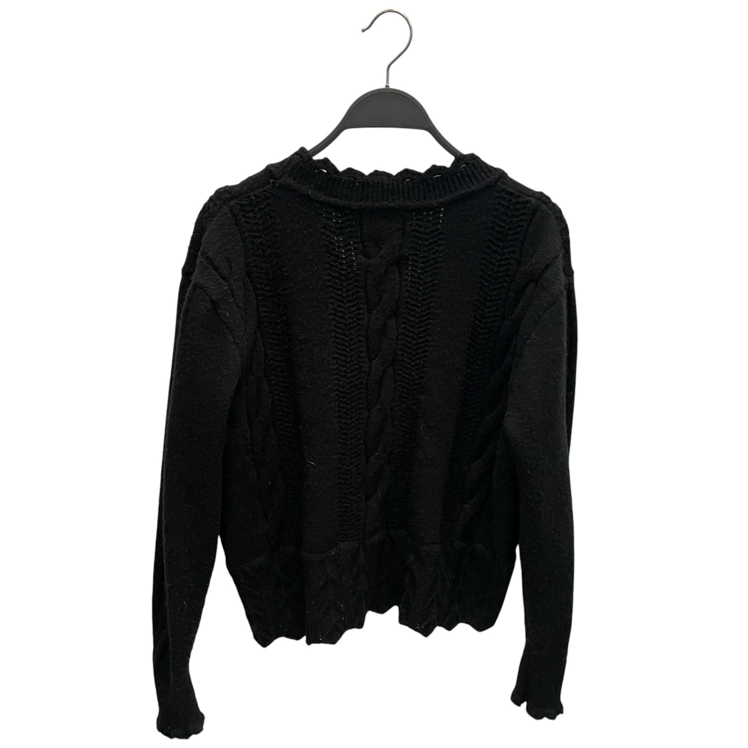 Vivienne Westwood/ANGLOMANIA/Cardigan/Wool/BLK/PURPLE ORB / CABLE KNIT view 2