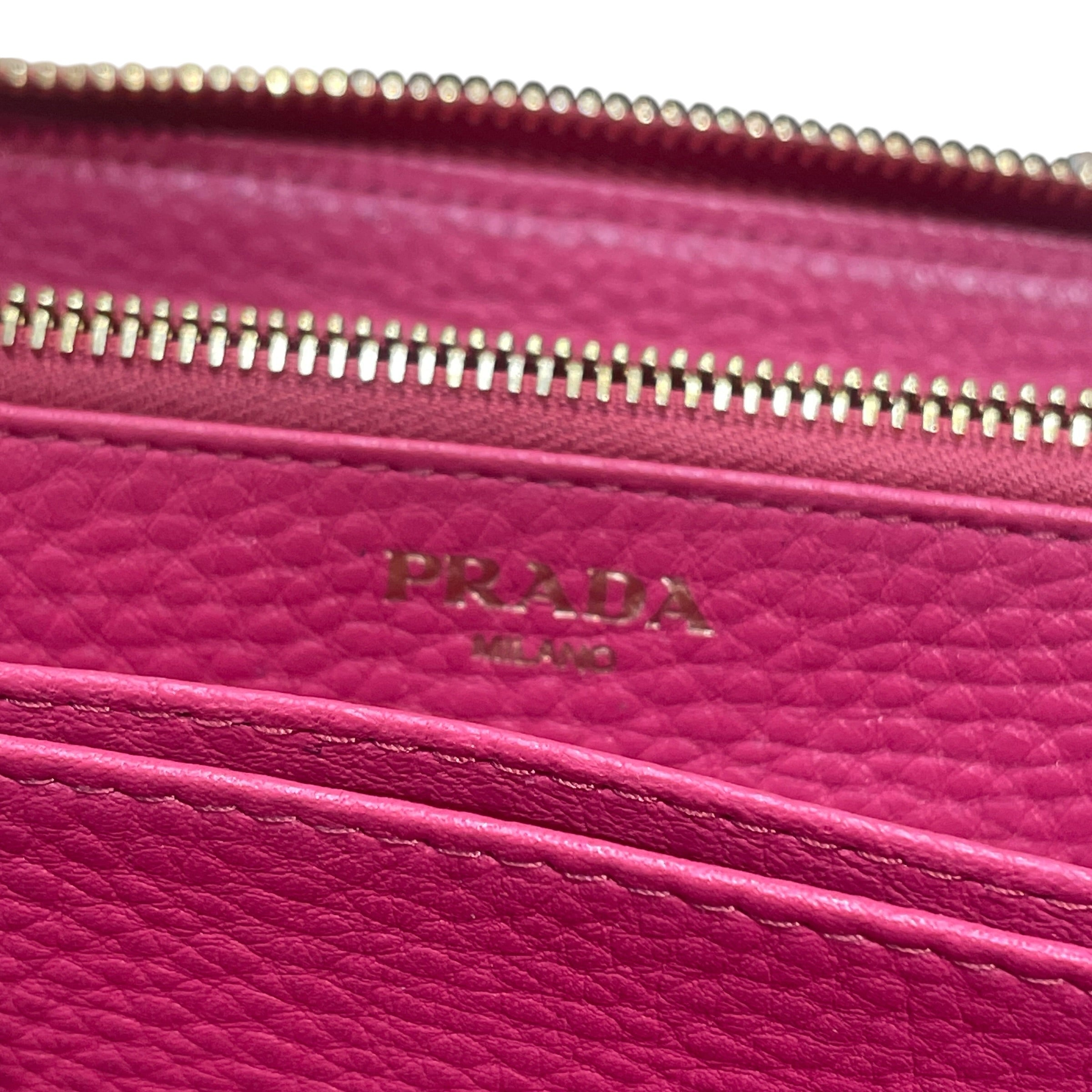 PRADA/Wallet/Leather/PNK/L's/Safiano Leather Long Wallet view 3