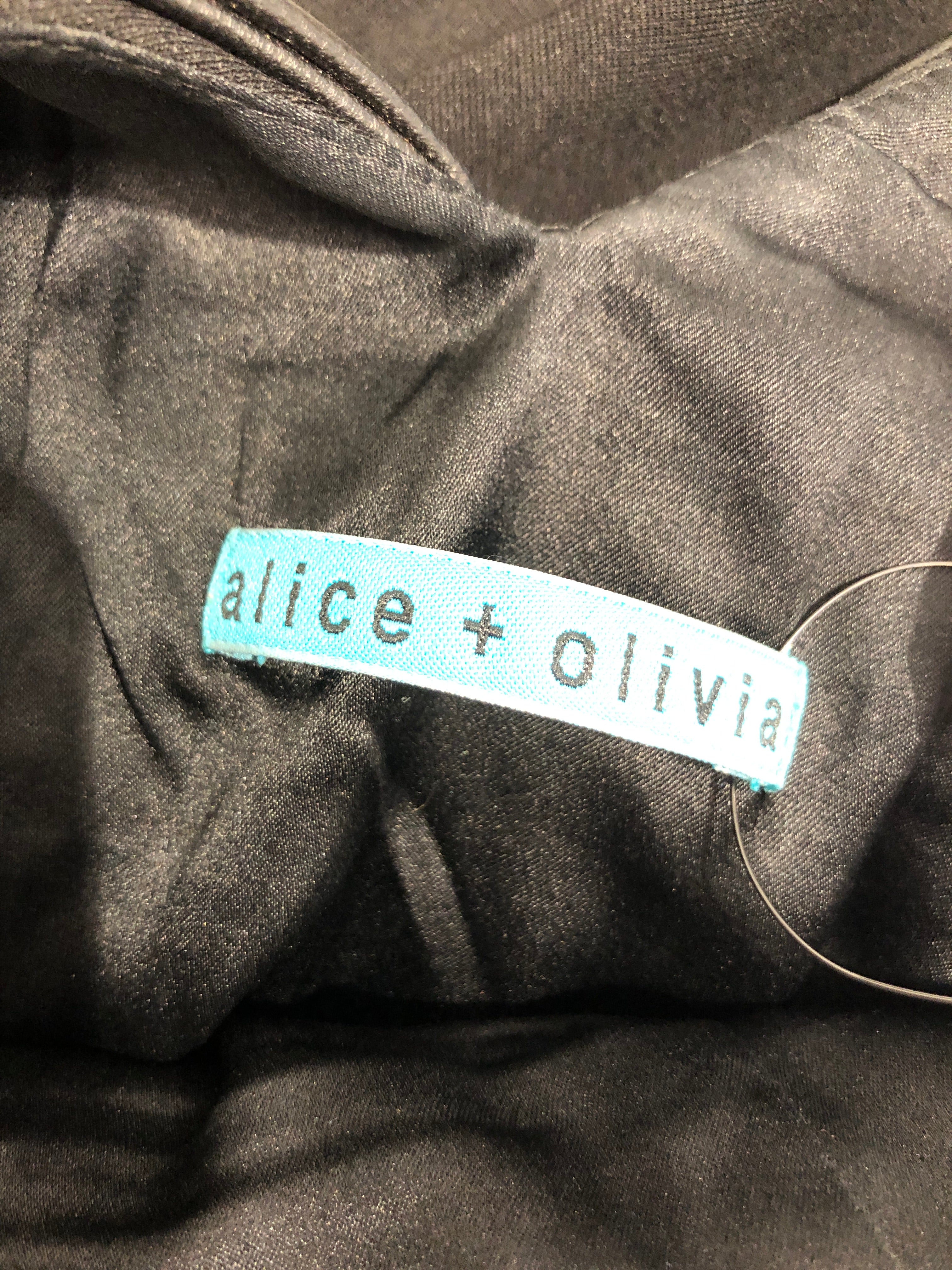 alice+olivia/Dress/BLK/SPLIT LEATHER SLEEVLESS view 3