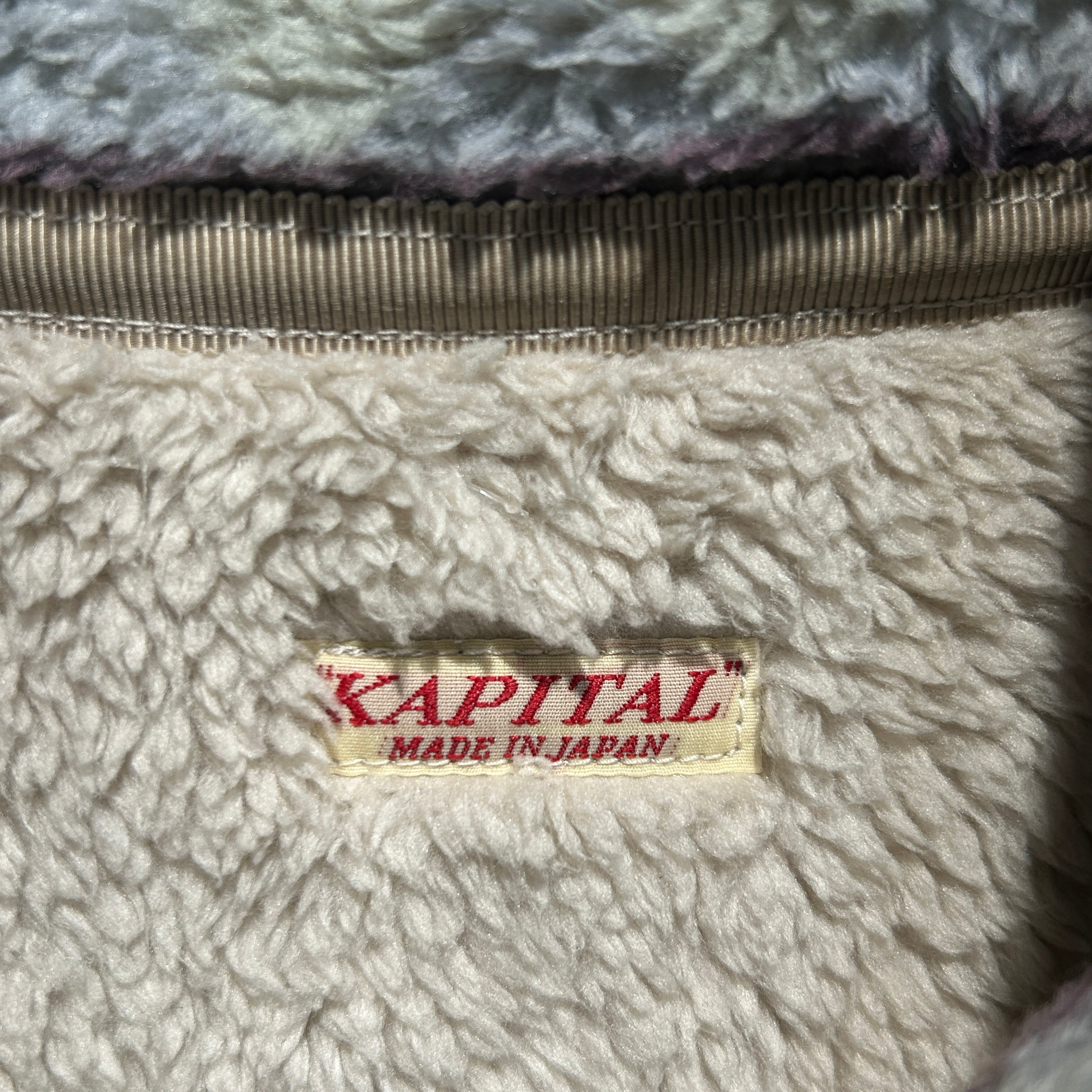 KAPITAL/Fleece Jkt/3/Polyester/PPL/All Over Print/LION ZIPPER view 3