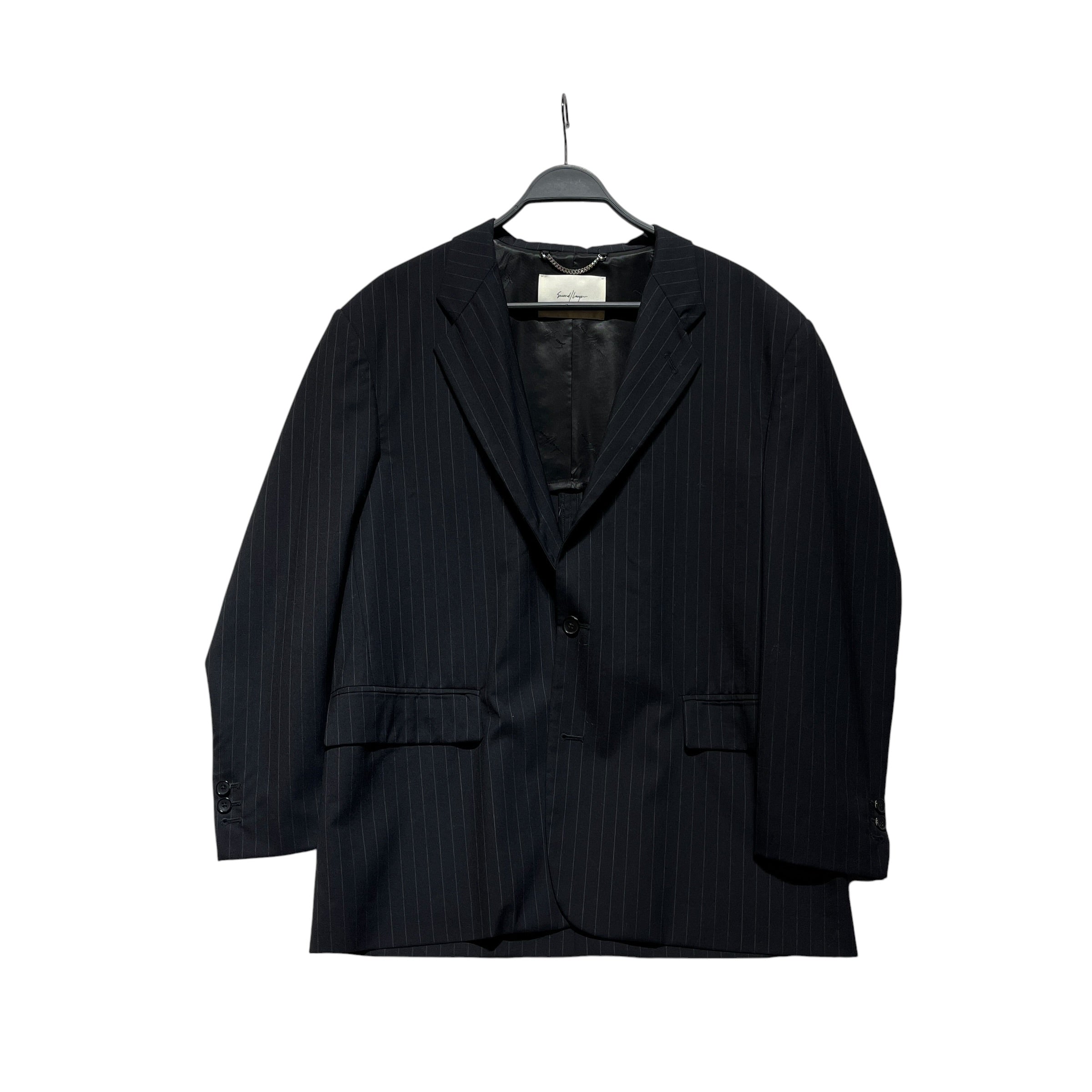 Second/Layer/Tailored Jkt/48/BLK/Stripe/ view 1