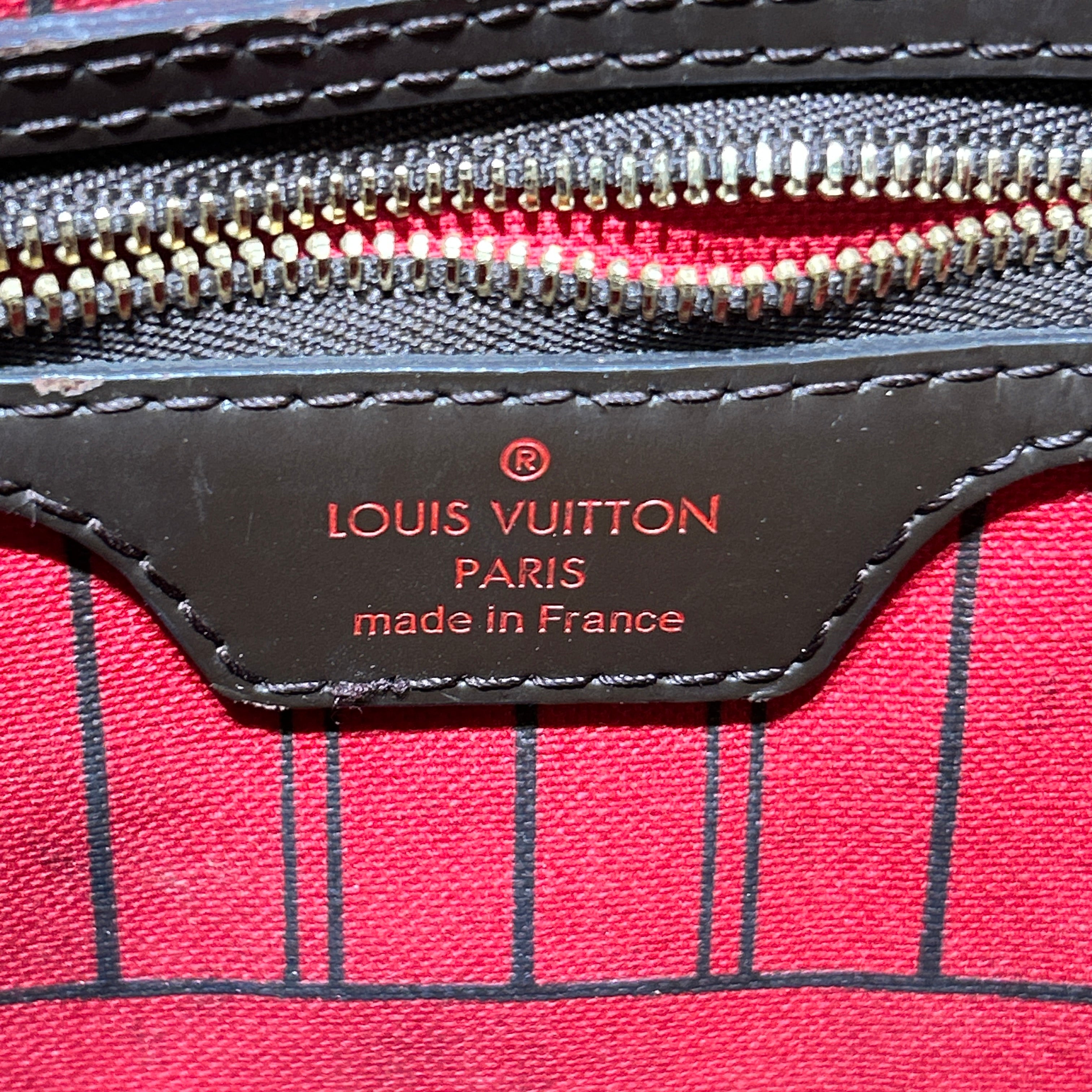 LOUIS VUITTON/Tote Bag/Monogram/Leather/BRW/NEVERFULL DAMIER EBENE view 5