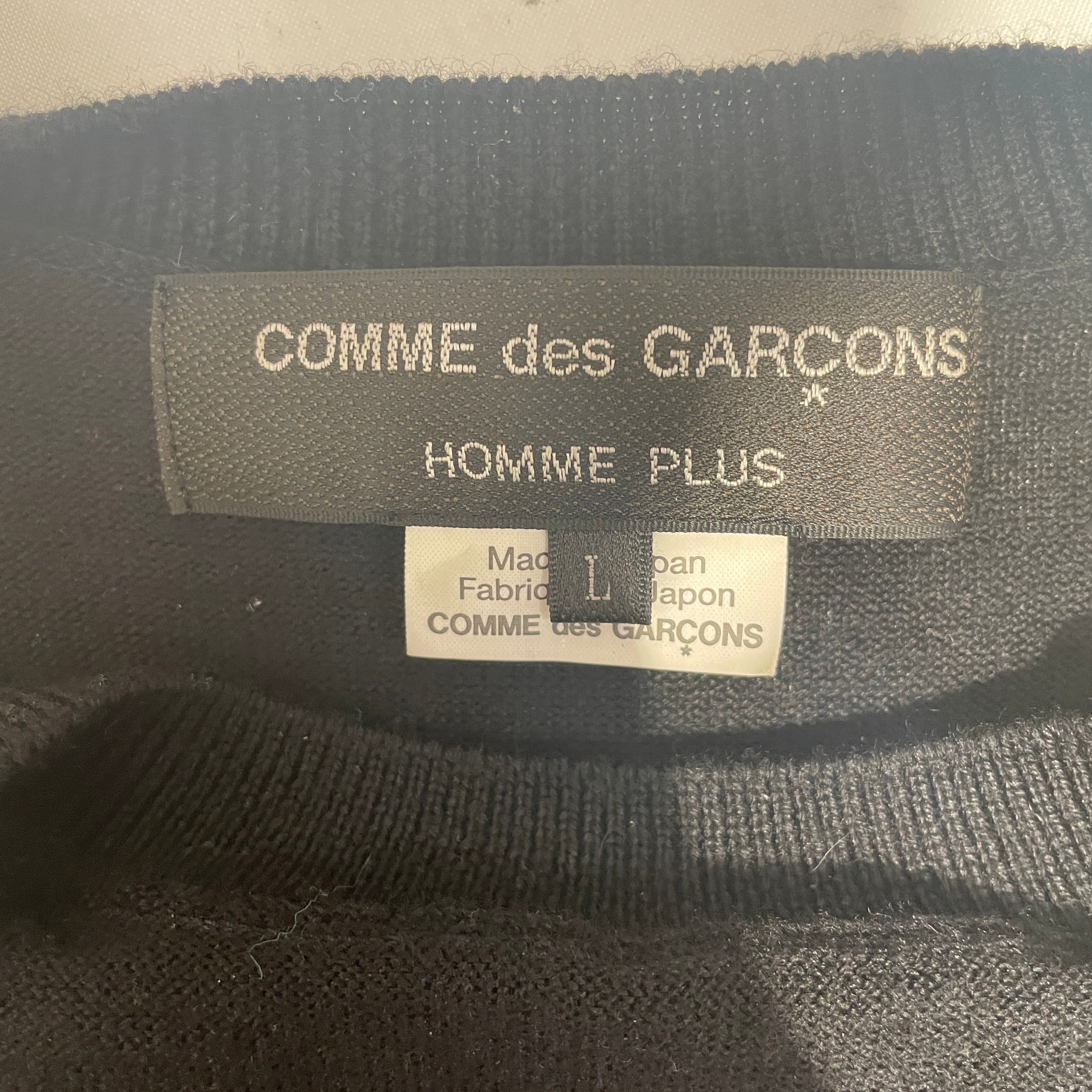COMME des GARCONS HOMME PLUS/Sweater/XL/Wool/BLK/ view 3