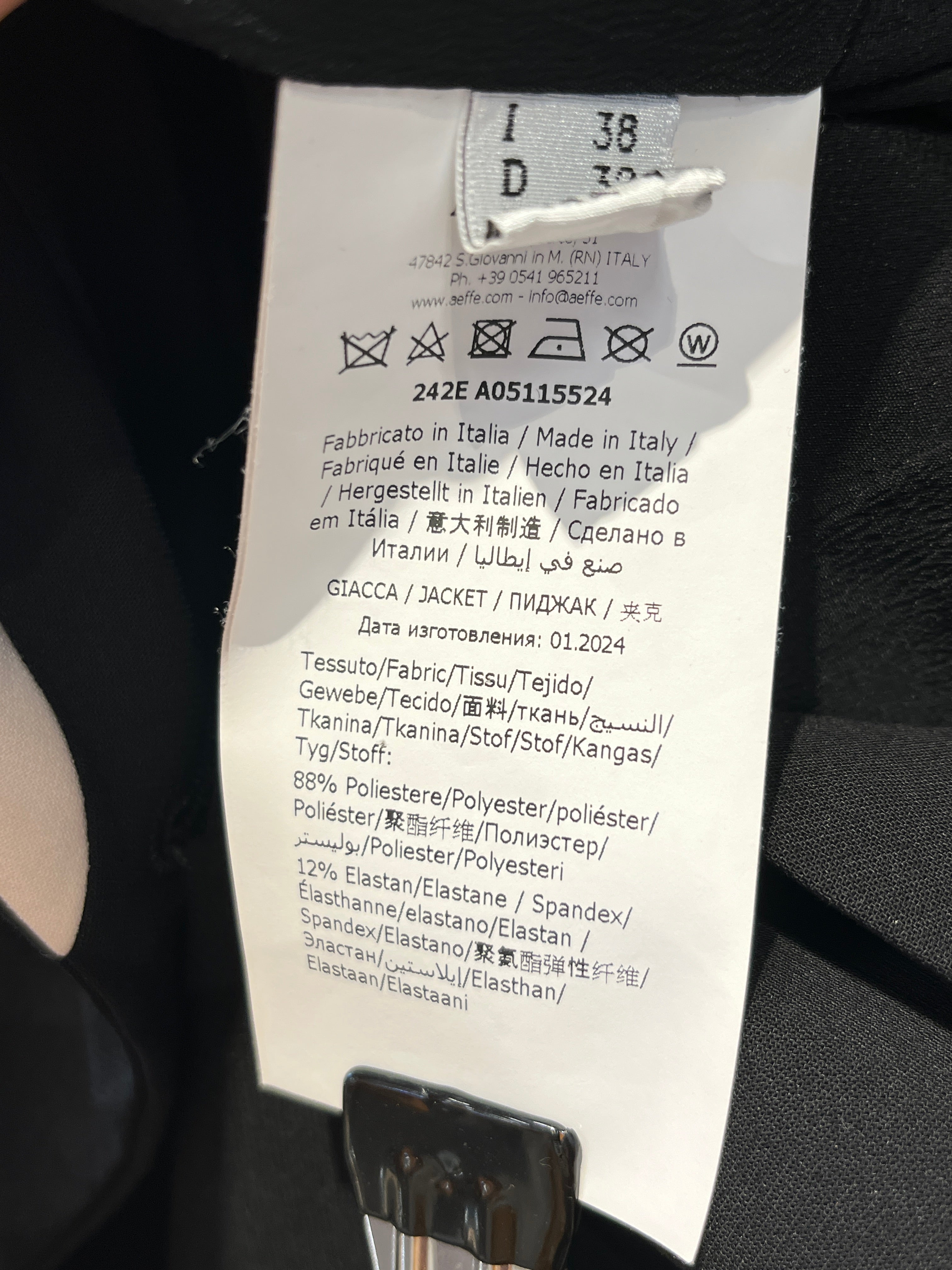 MOSCHINO/Tailored Jkt/4/Border/Polyester/BLK/Single Breasted/ view 4