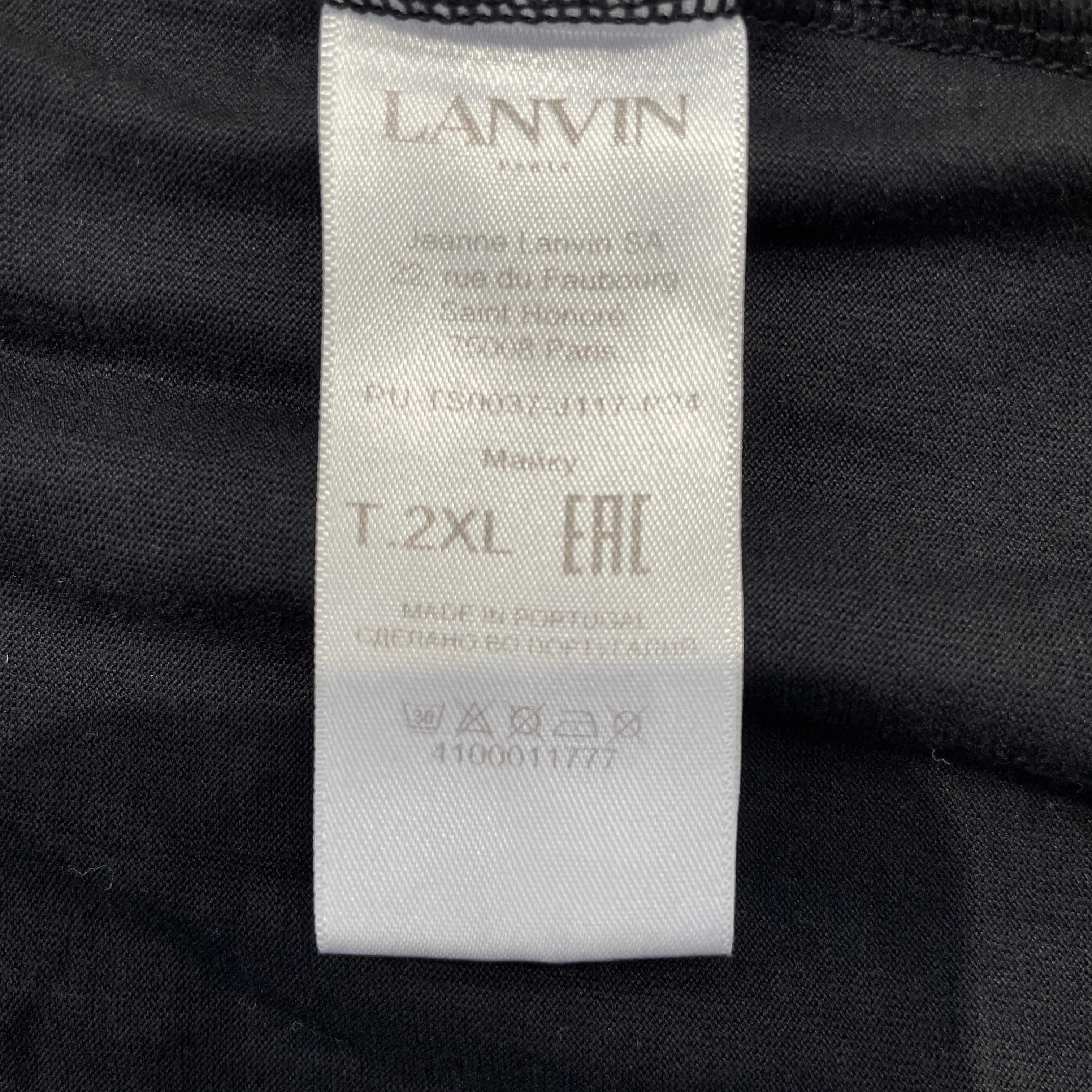 LANVIN/T-Shirt/2X/Cotton/BLK/Graphic/LANVIN TS/SS GRAPHIC FRONT view 5