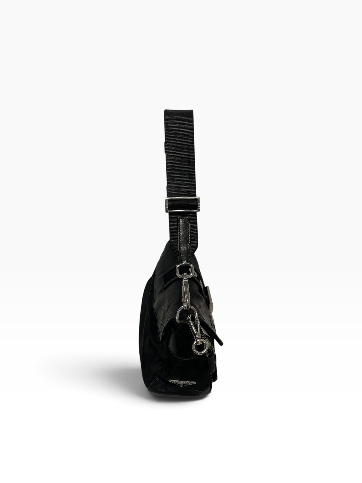 PRADA/Hand Bag/Nylon/BLK/Tessuto Nylon shoulder bag view 4