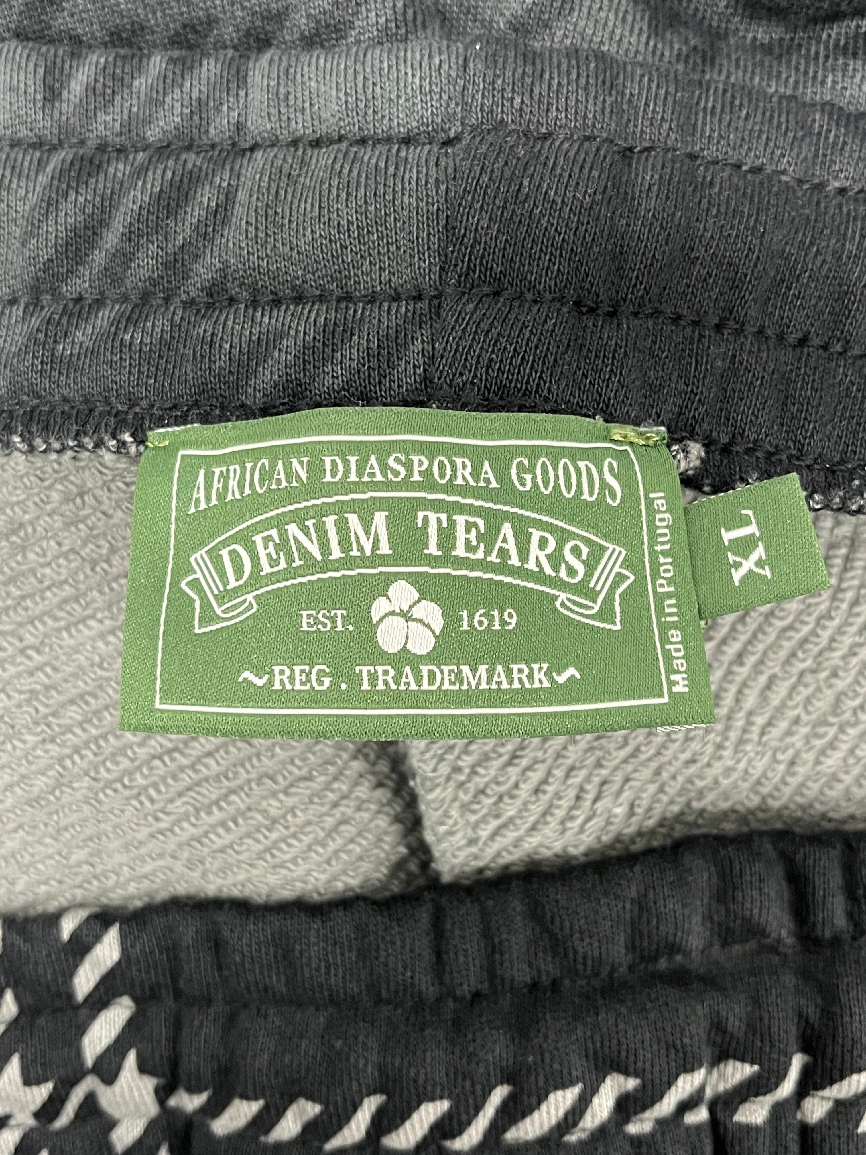 DENIM TEARS/Pants/XL/Cotton/BLK/Plaid/PLAID COTTON WREATH SWEATS view 3