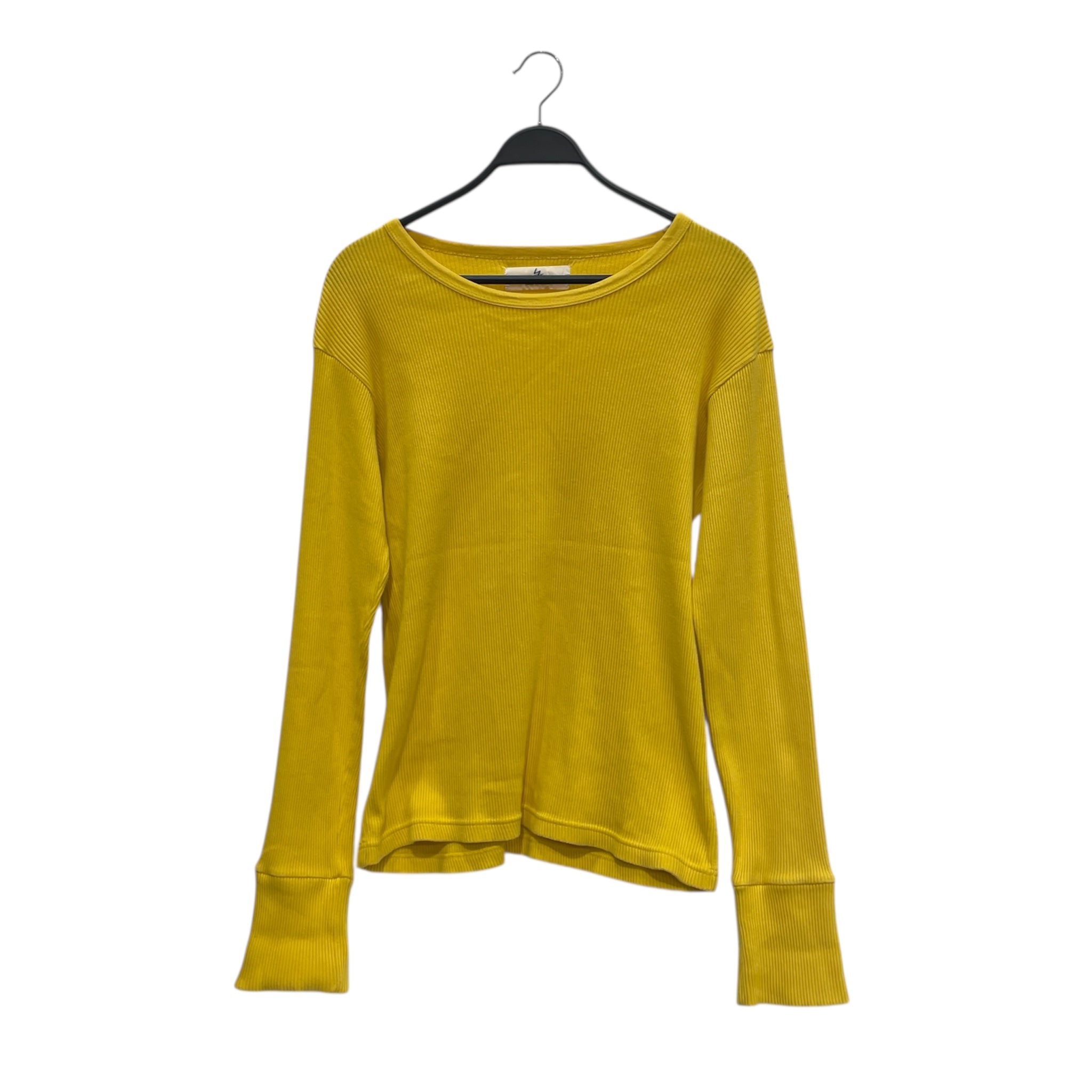 YOHJI YAMAMOTO/LS T-Shirt/3/Cotton/YEL/thick view 1