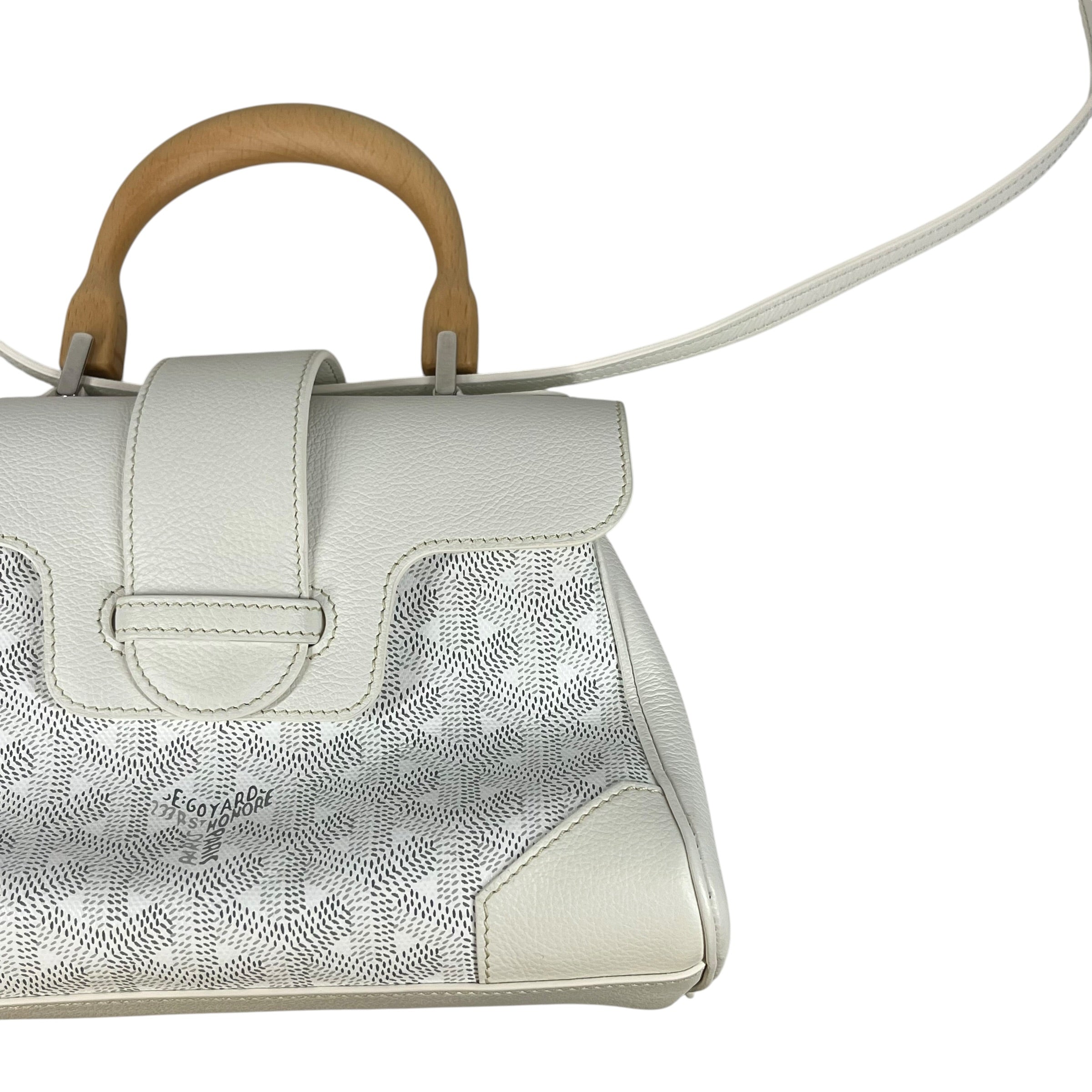 GOYARD/Hand Bag/Monogram/Leather/WHT/SAIGON MINI BAG view 6