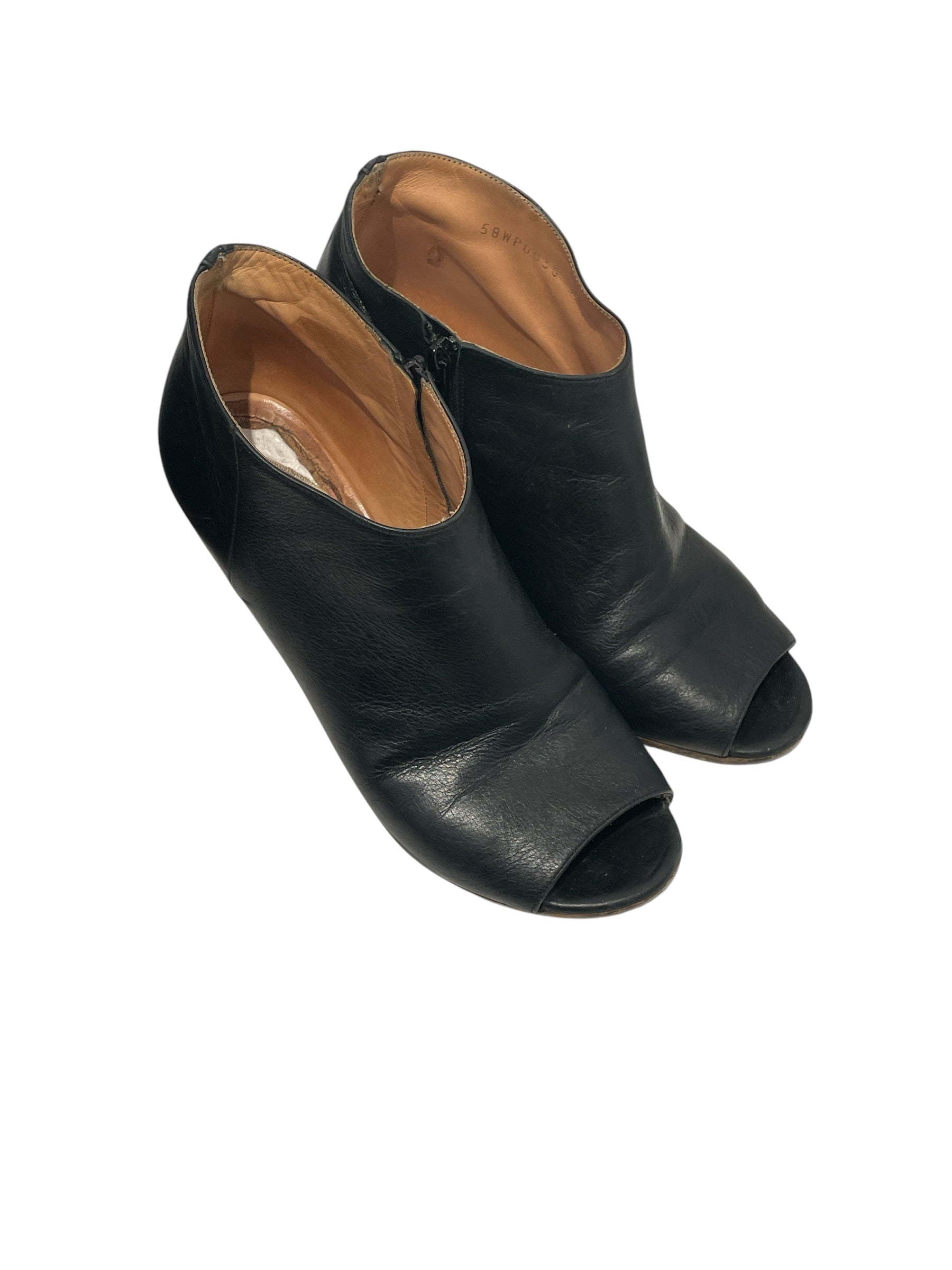 Maison Margiela/Heels/EU 36/Leather/BLK/Open-Toe/PEEP TOE view 1