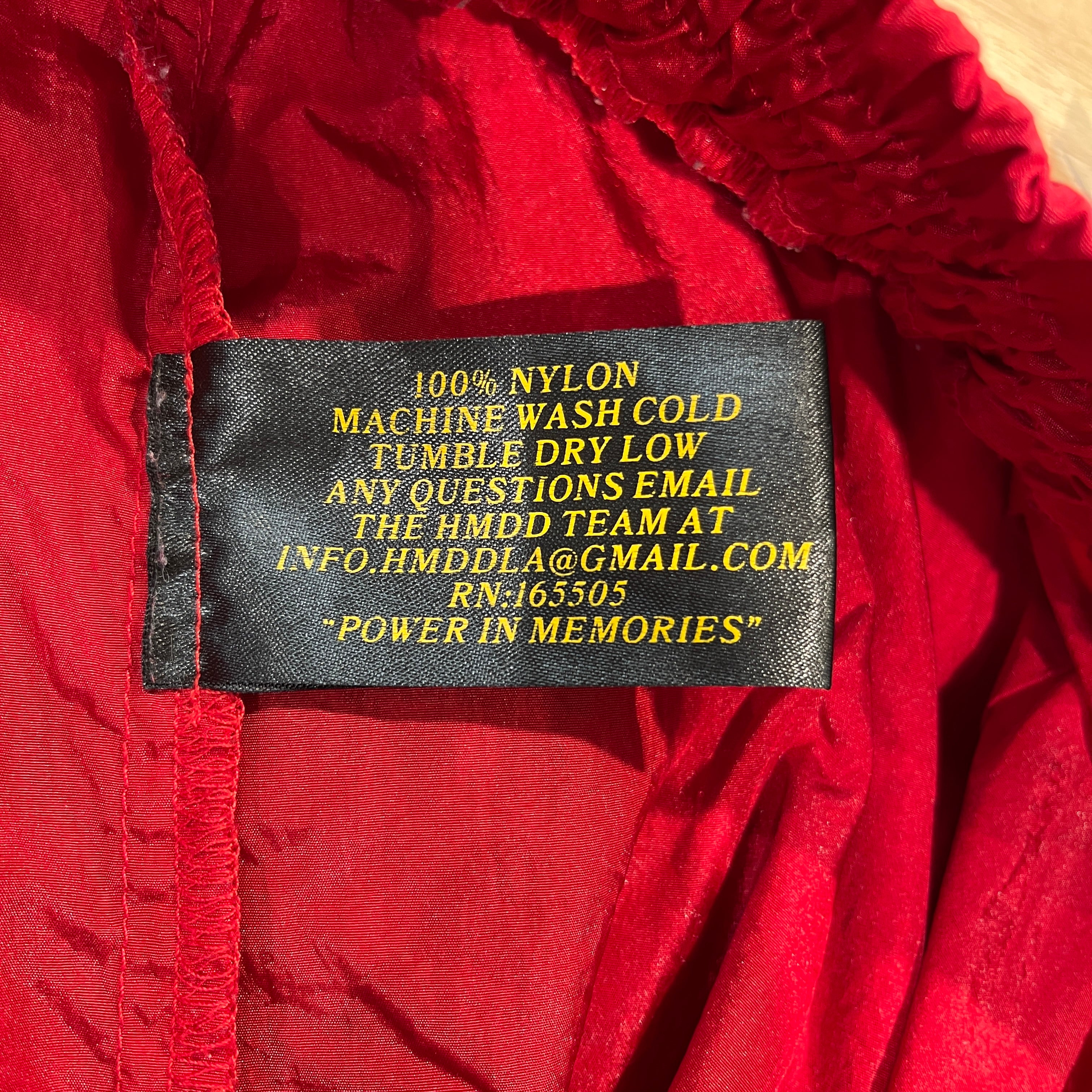 HMDD(Happy Memories Don't Die)/Pants/Nylon/RED/HMDD ON Leg view 4