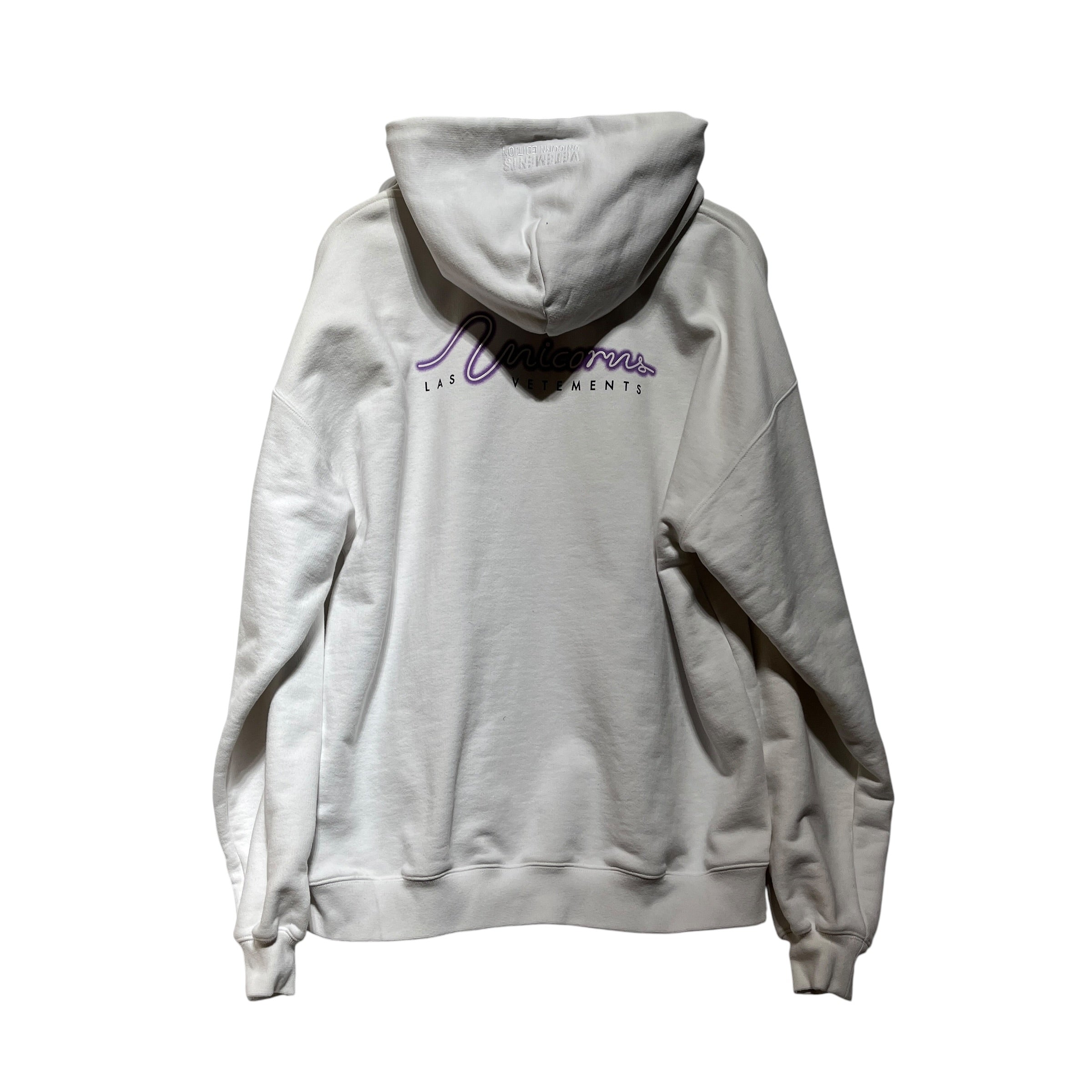VETEMENTS/Hoodie/M/Cotton/WHT/unicorns view 2