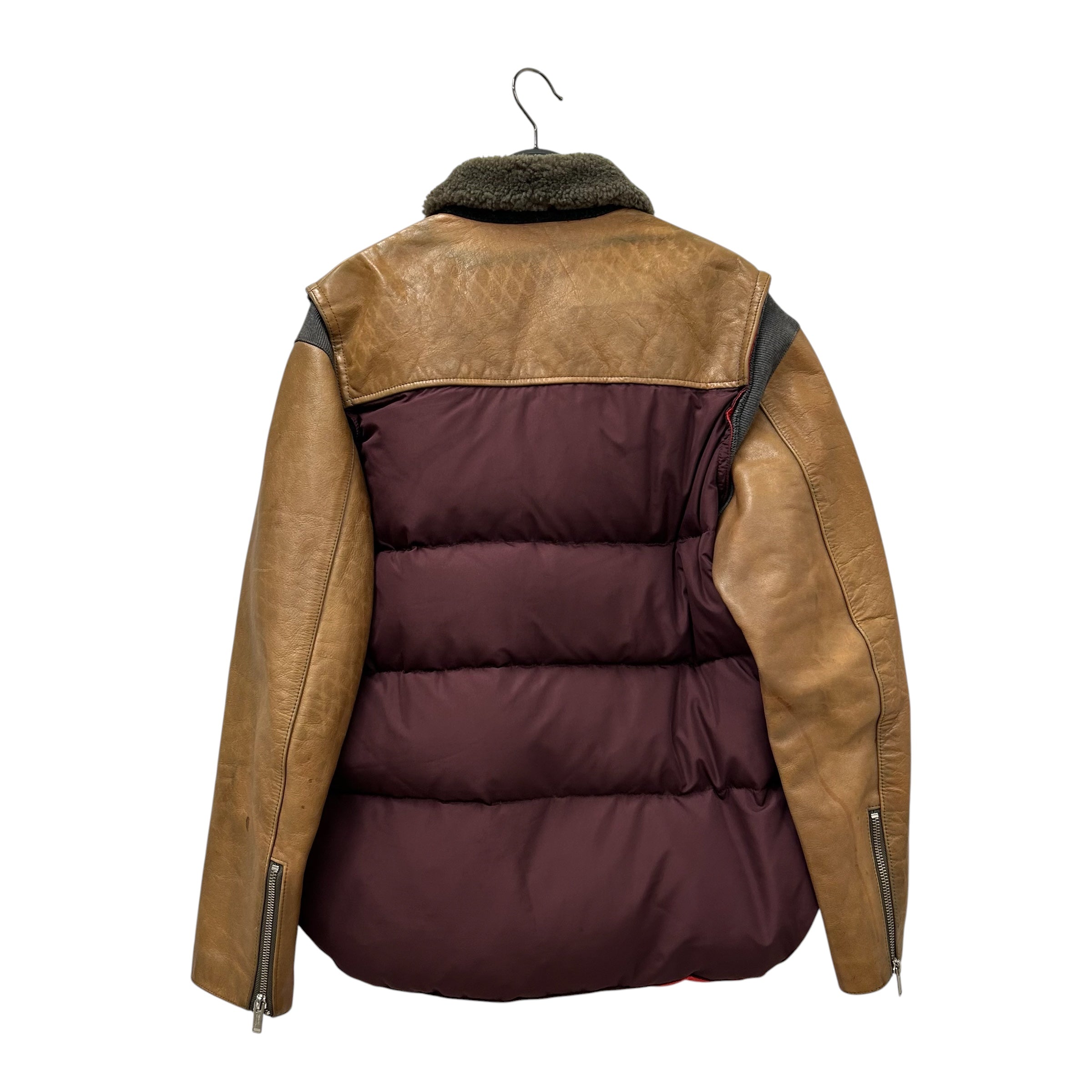 UNDERCOVER/Puffer Jkt/2/Polyester/MLT/HYBRID LEATHER DOWN JACKET view 2
