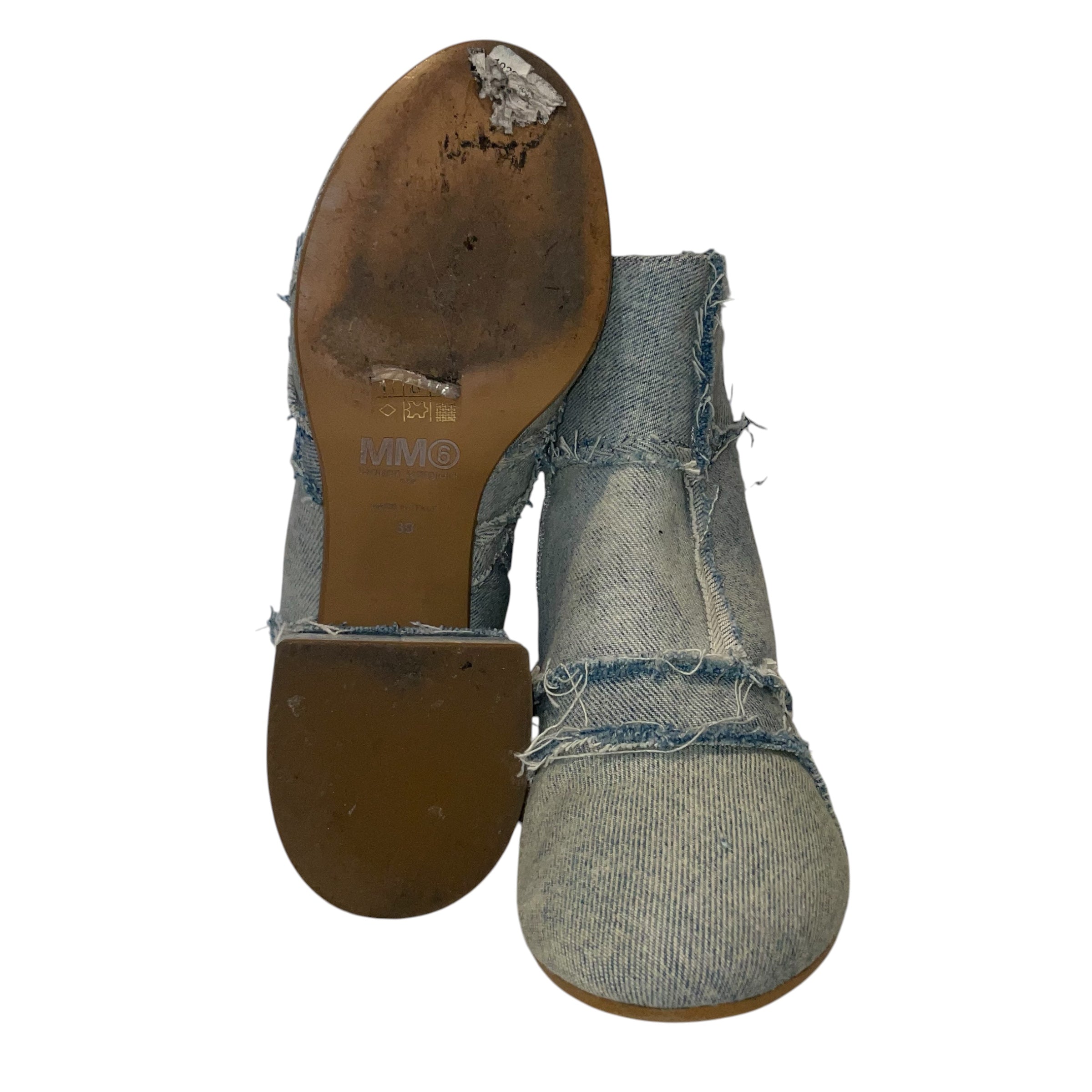 Maison Margiela/Booties/US 7/Denim/BLU/CML INSIDE LINEN view 4
