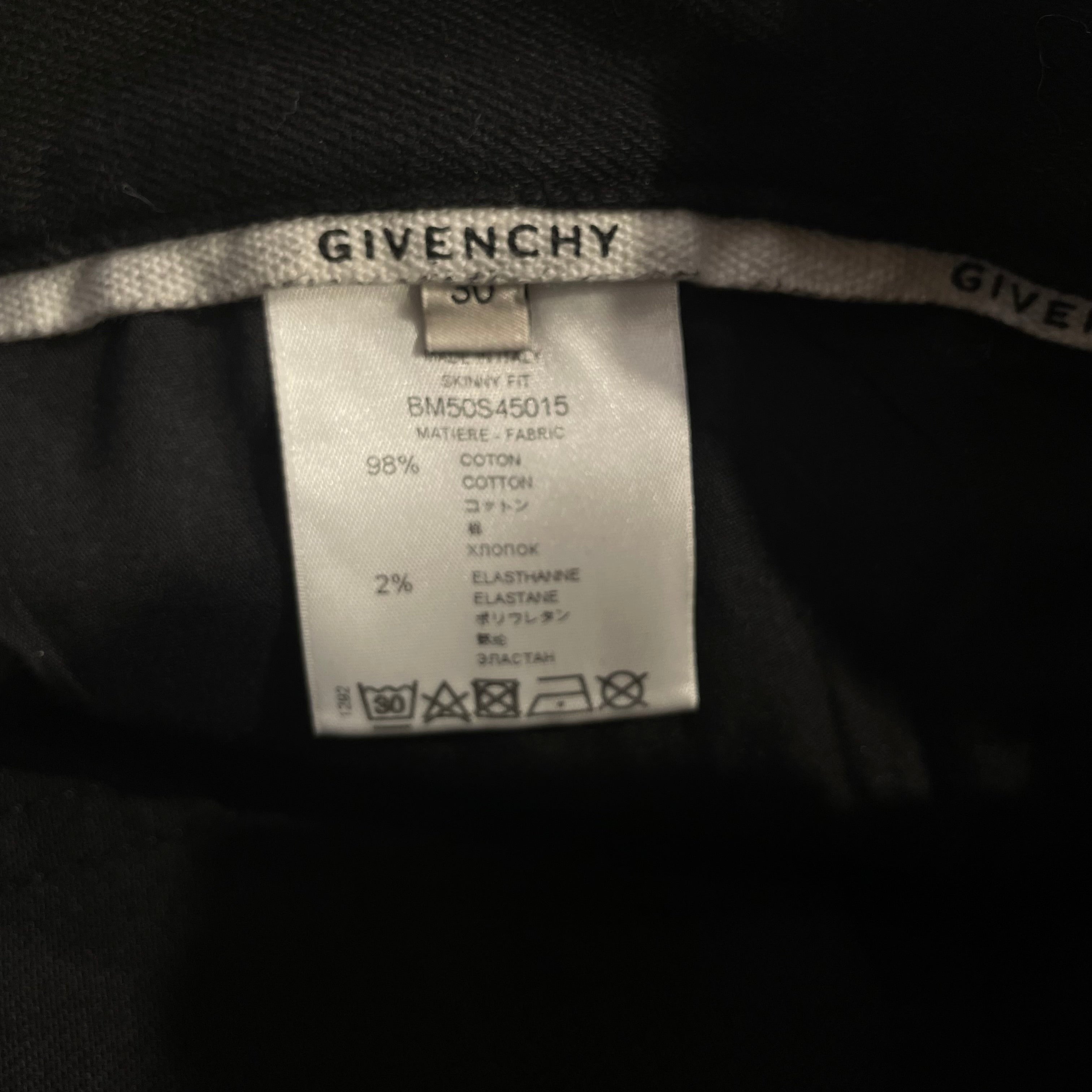 GIVENCHY/Skinny Pants/30/Denim/BLK/logo brush stroke view 7