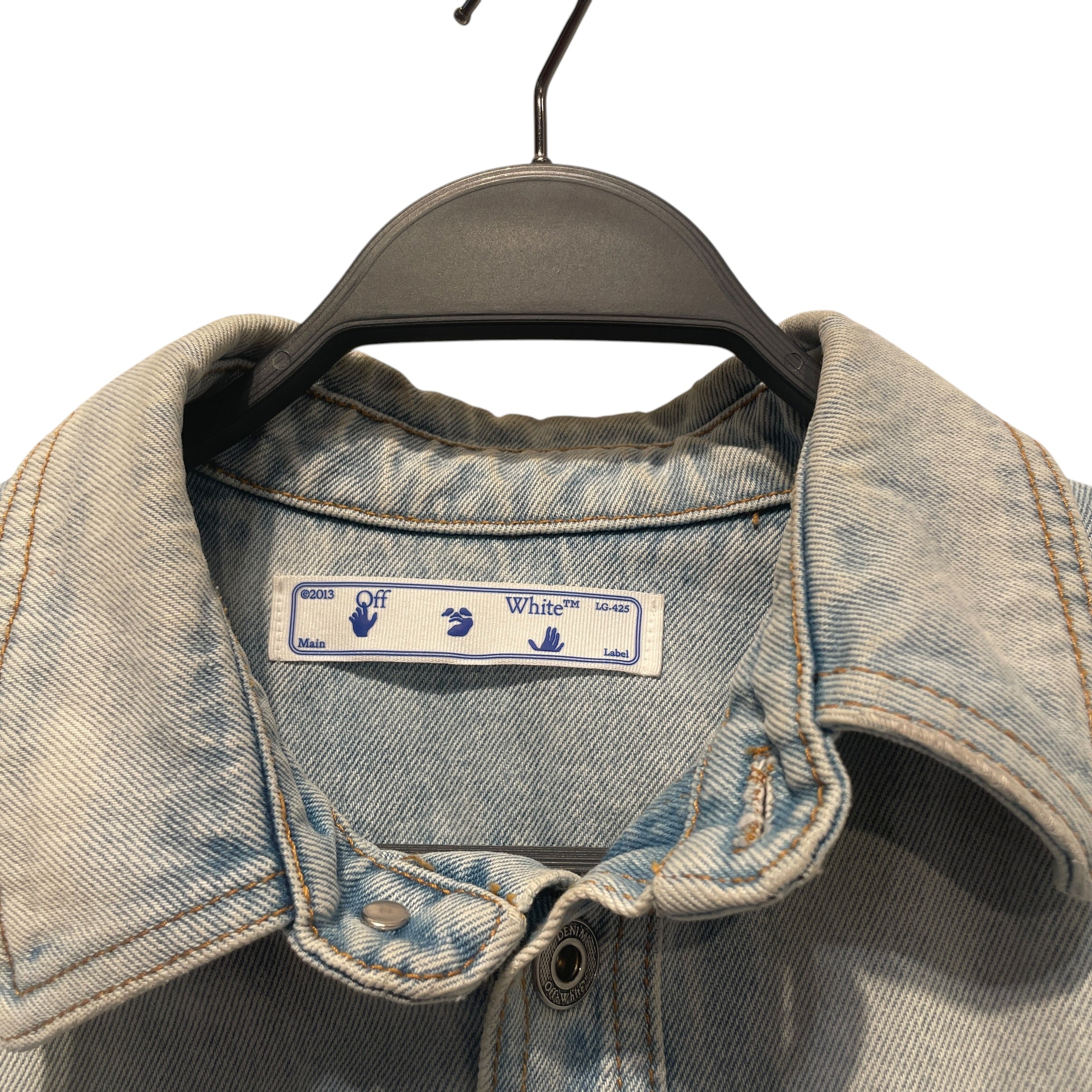 OFF-WHITE/Denim Jkt/M/Cotton/BLU/ view 3