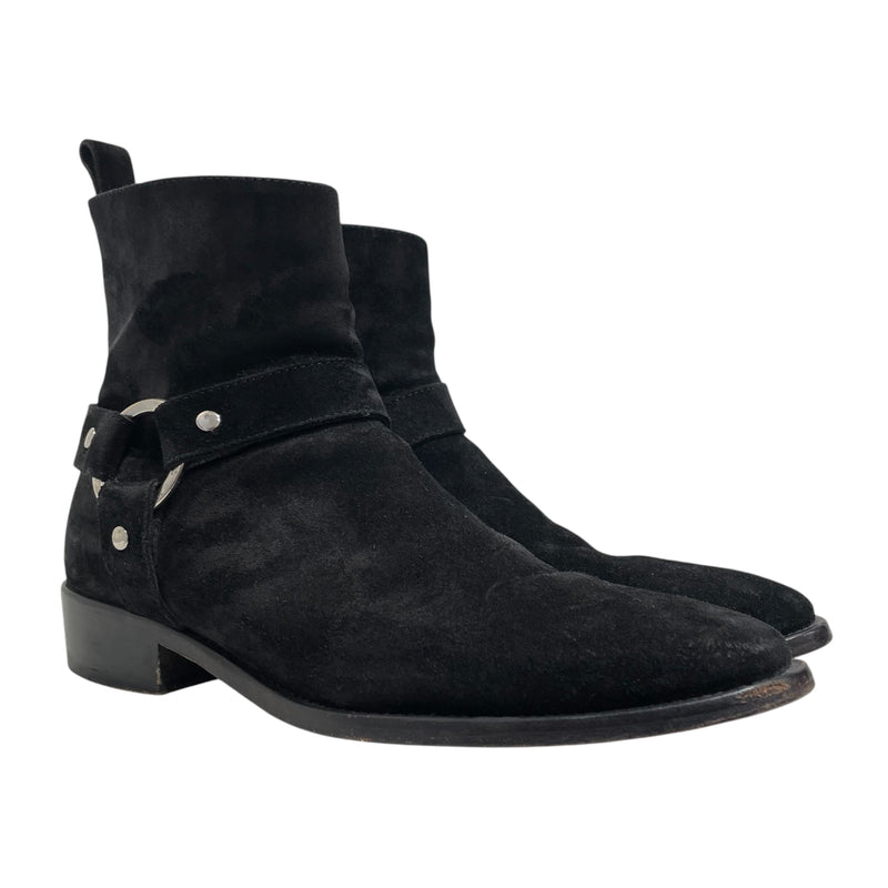 Thursday Boot Co./Chelsea Boots/US 8/Suede/BLK/Side Zip/Harness O-Ring Boot