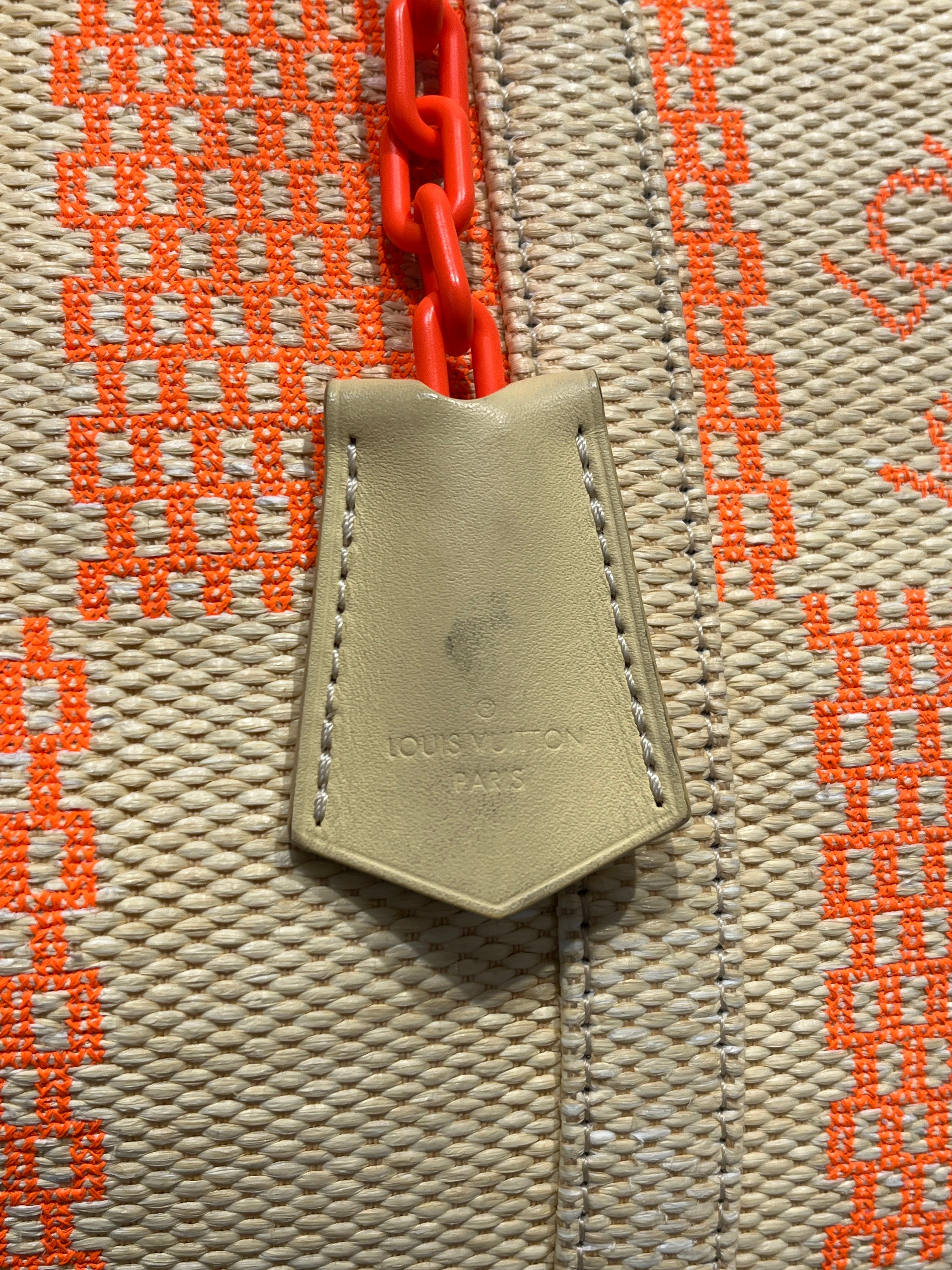LOUIS VUITTON/Luggage/All Over Print/Cotton/CRM/KEEPALL BANDOU 50 ORNGE view 7