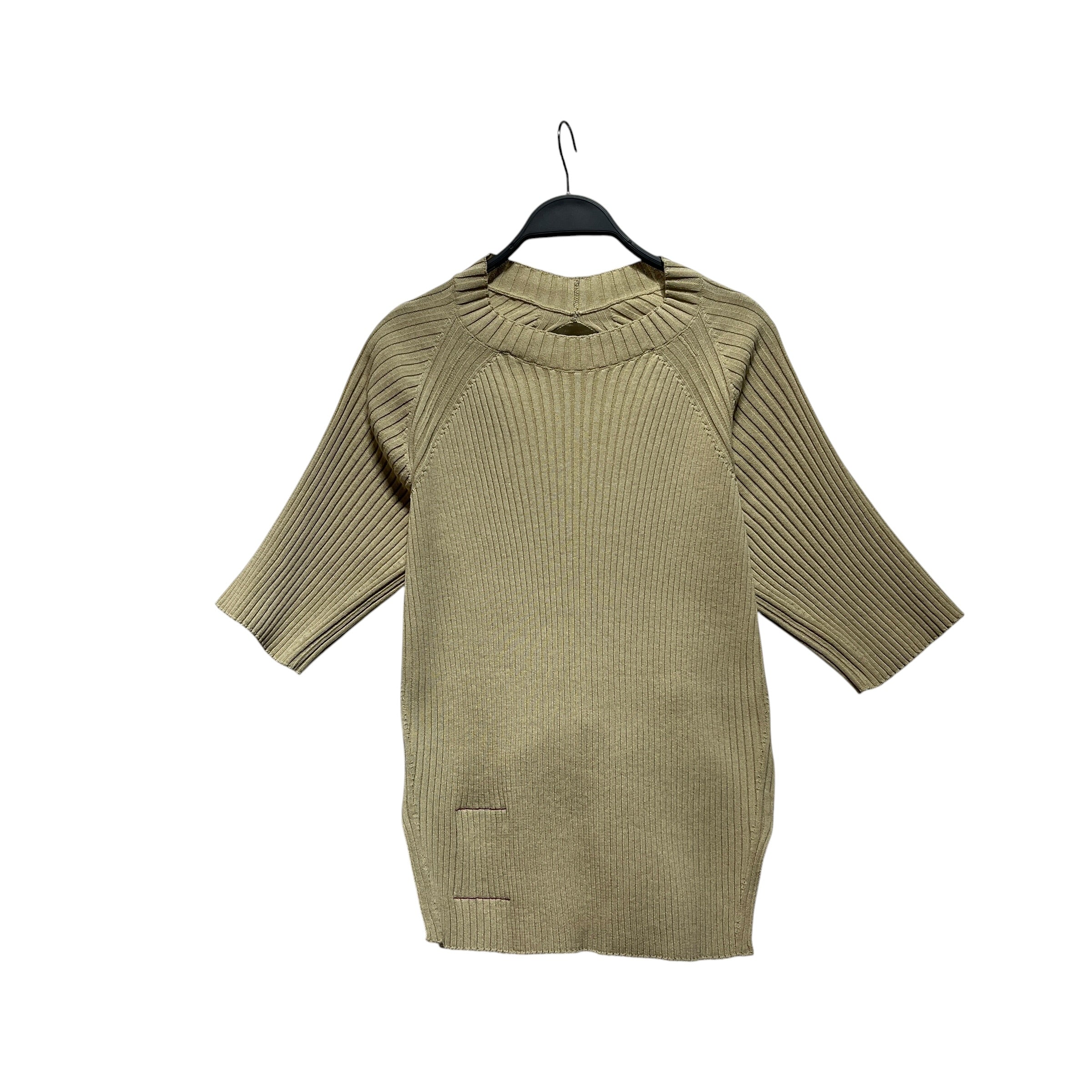 UMA WANG/Shirt/M/Cotton/CRM/Ribbon Back Detail Rib Knit view 1