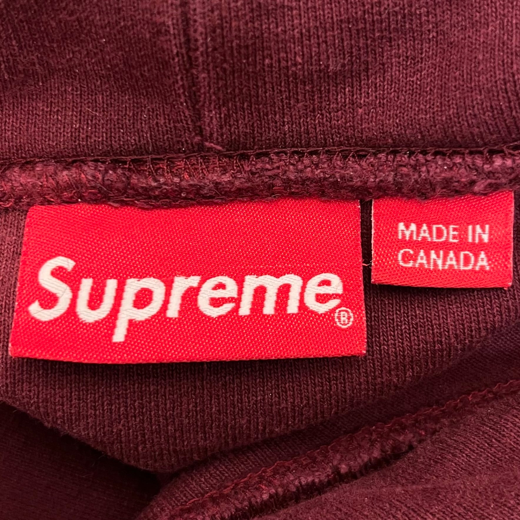 Supreme/Hoodie/M/Graphic/Cotton/BRD/burgundy reverse fleece view 3