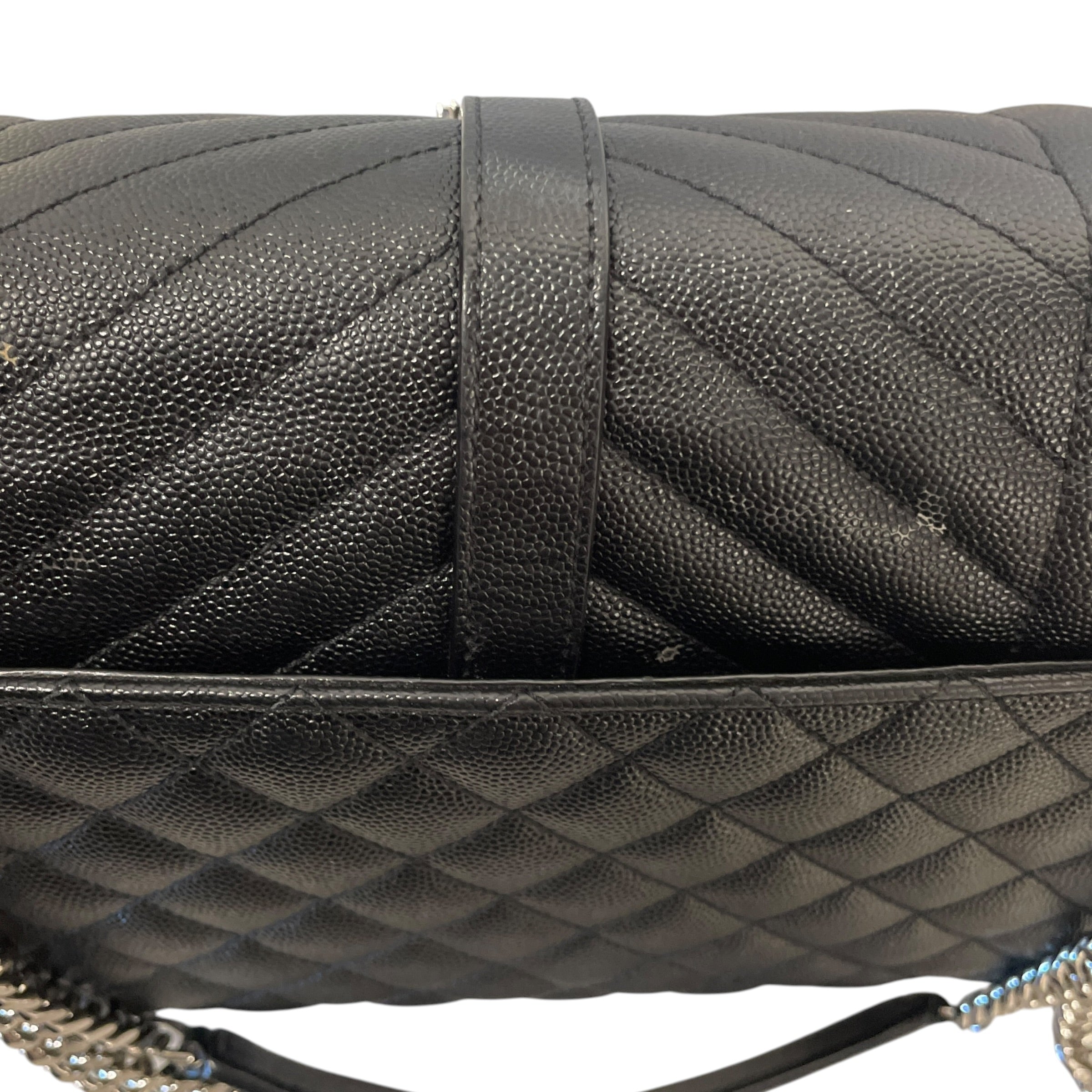 YVES SAINT LAURENT/Bag/Leather/BLK/ENVELOPE SILVER HARDWARE view 8