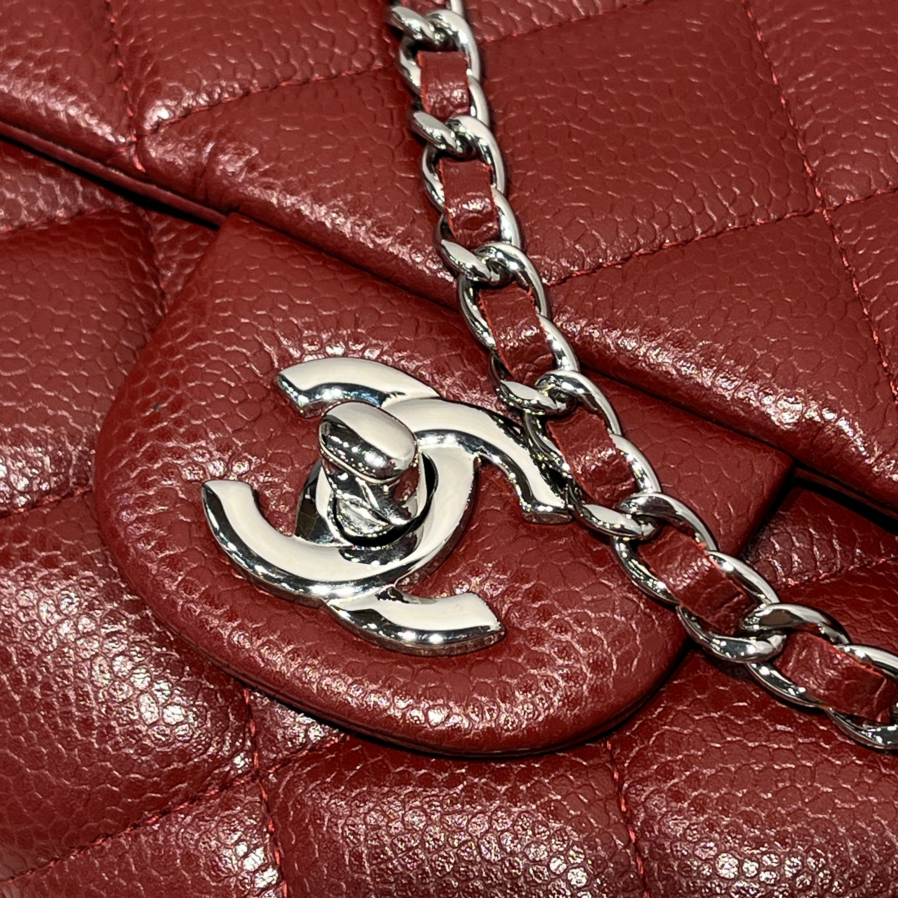 CHANEL/Hand Bag/Leather/BRD/caviar jumbo flap view 9