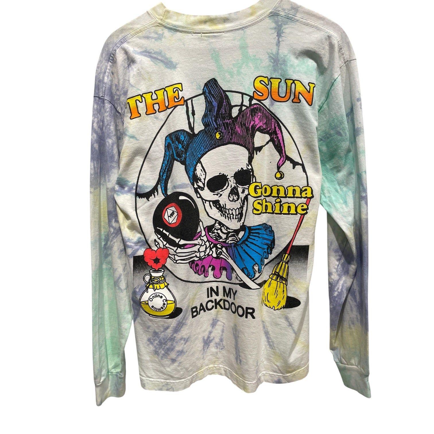 Online Ceramics/LS T-Shirt/M/Cotton/MLT/All Over Print/WE WILL GET BY/ SURVIVE view 2
