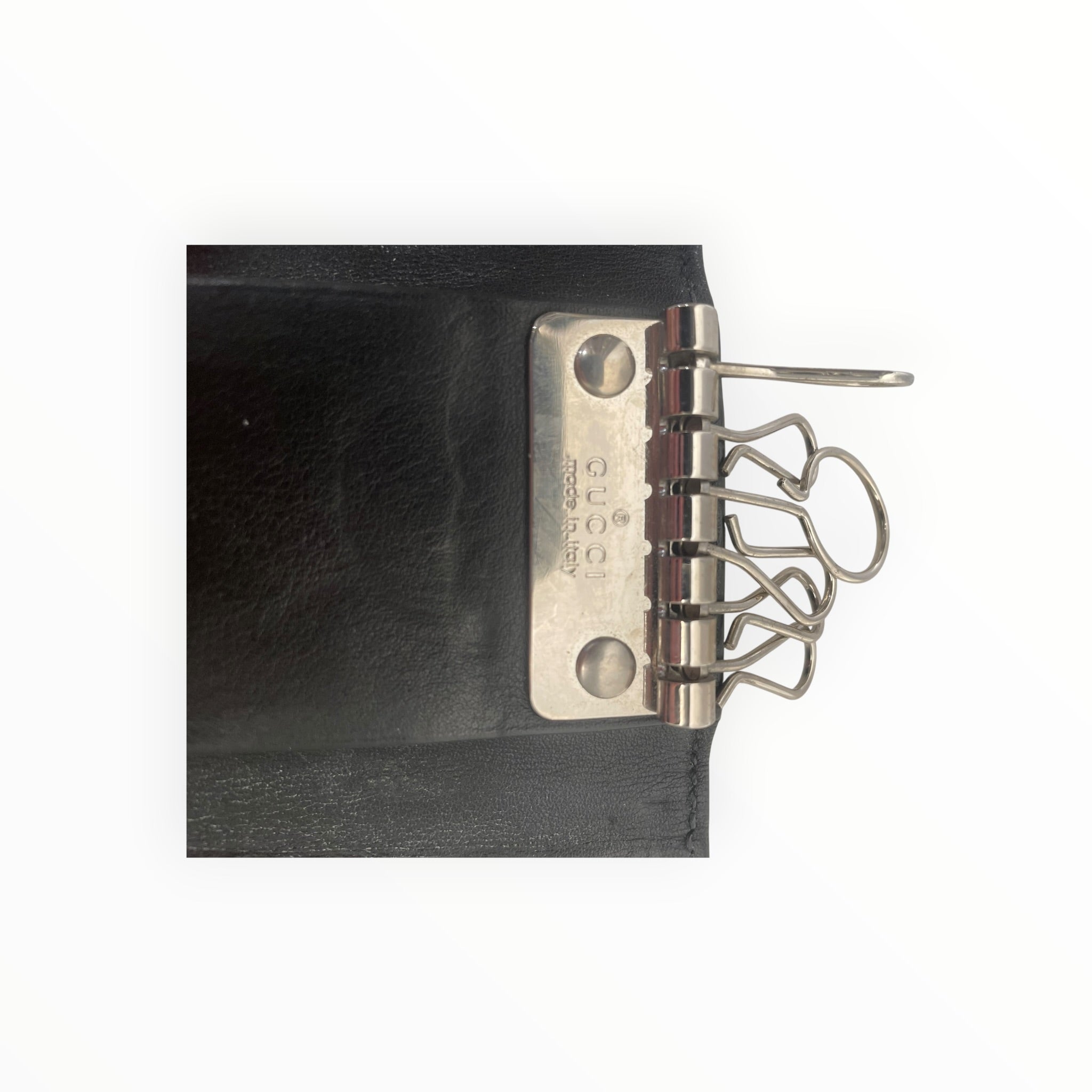 GUCCI/Key Holder/Monogram/Leather/BLK/guccissima leather key holder view 4