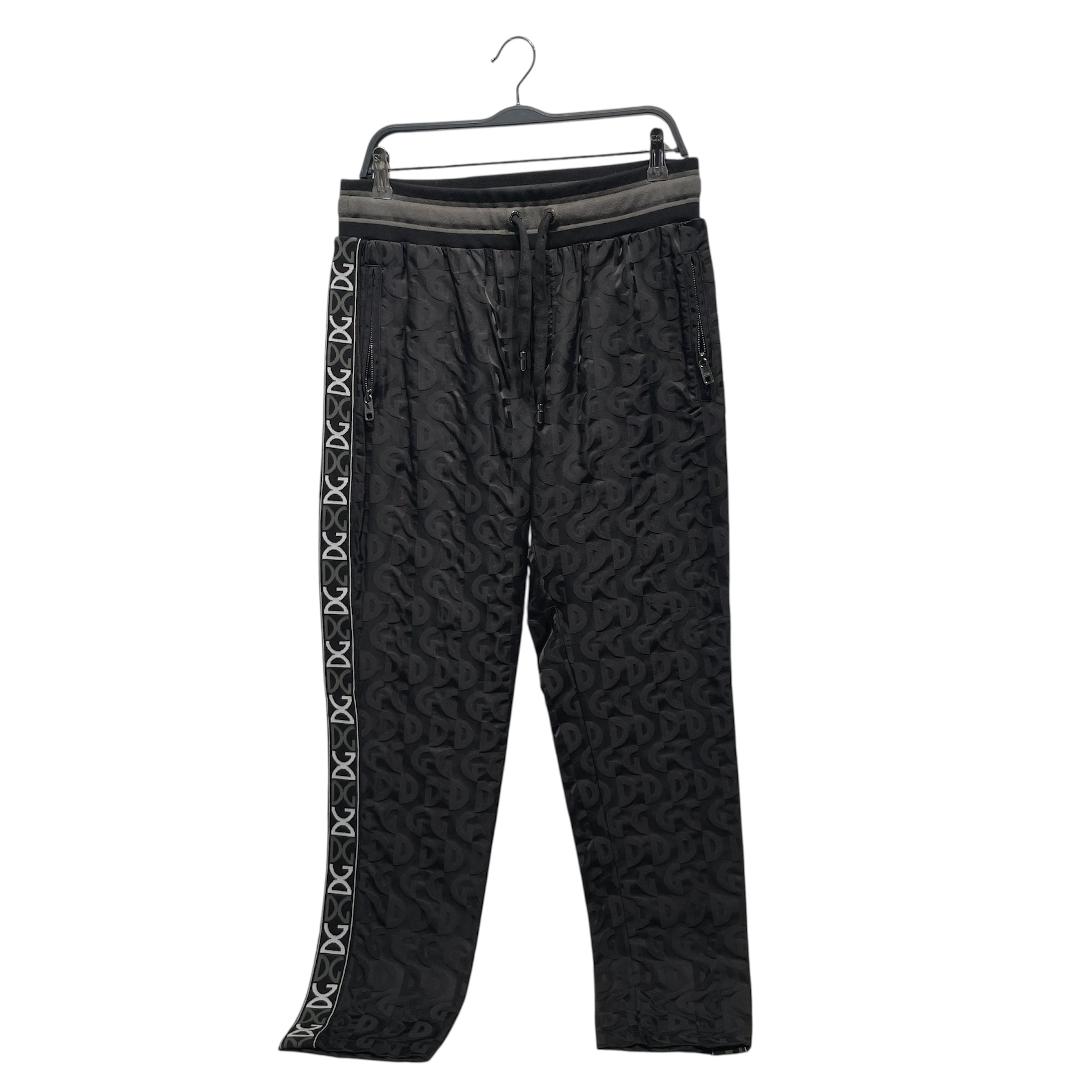 DOLCE&GABBANA/Straight Pants/48/Polyester/BLK/All Over Print/ view 1