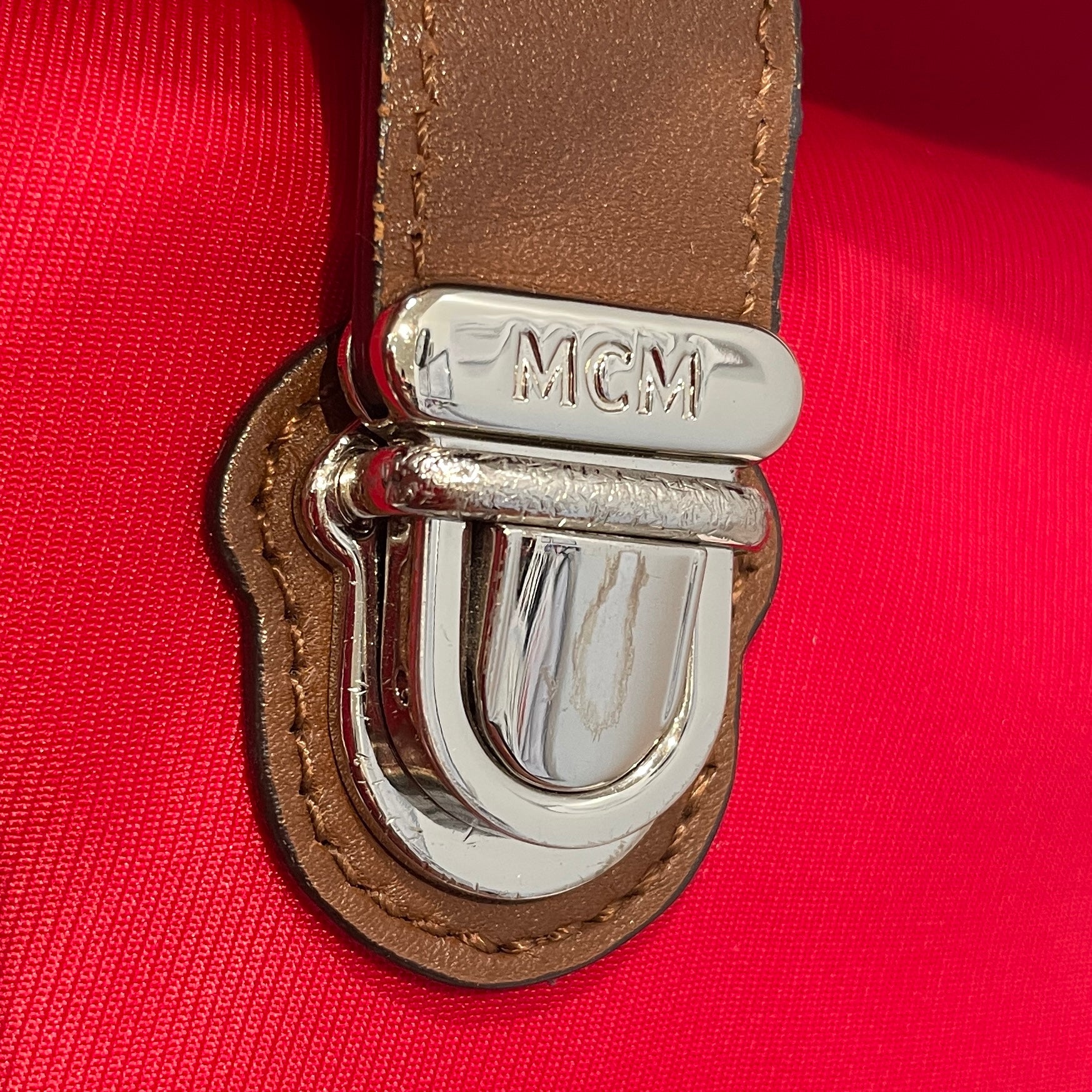 MCM/Bag/Nylon/RED/Nylon Backpack view 6
