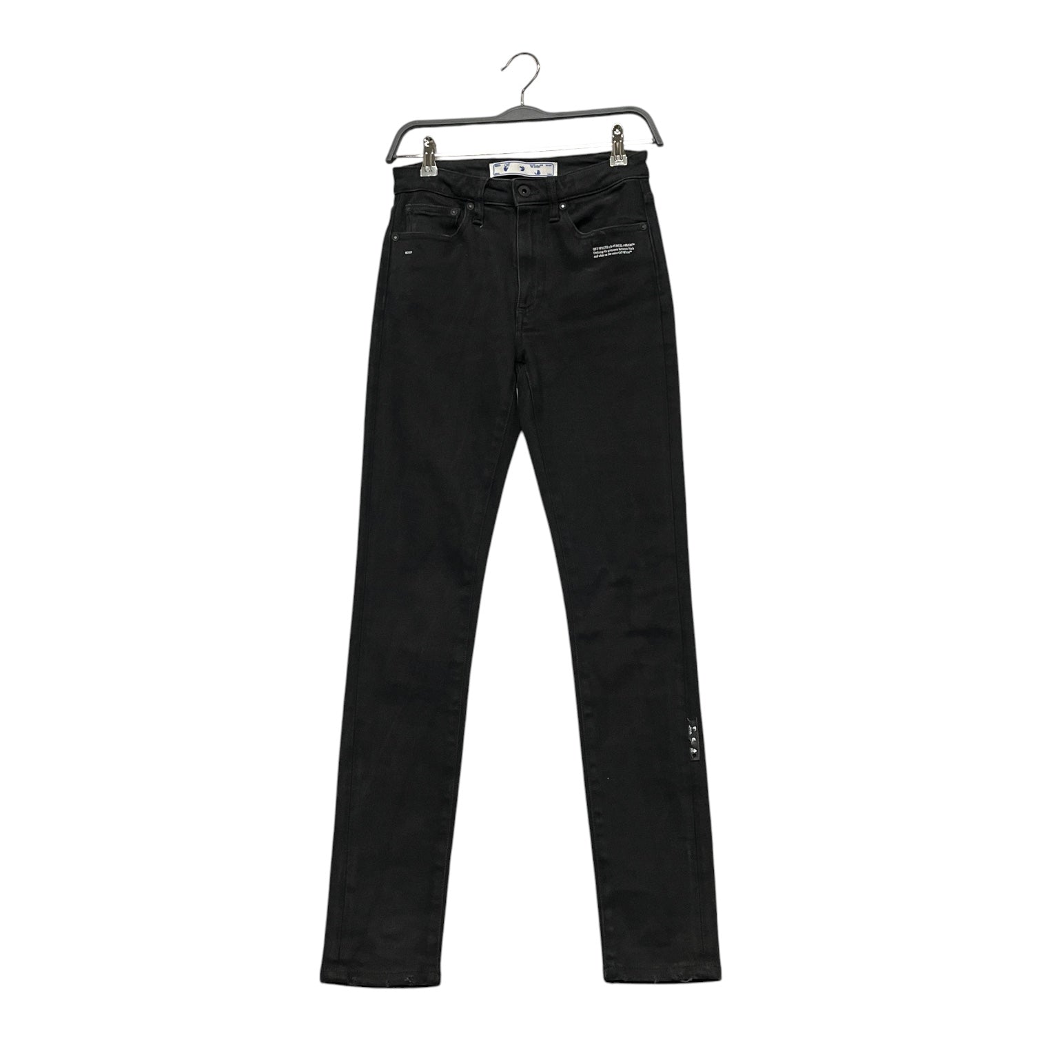 OFF-WHITE/Skinny Pants/25/Denim/BLK/WHT TXT/BLK BACK TAB view 1