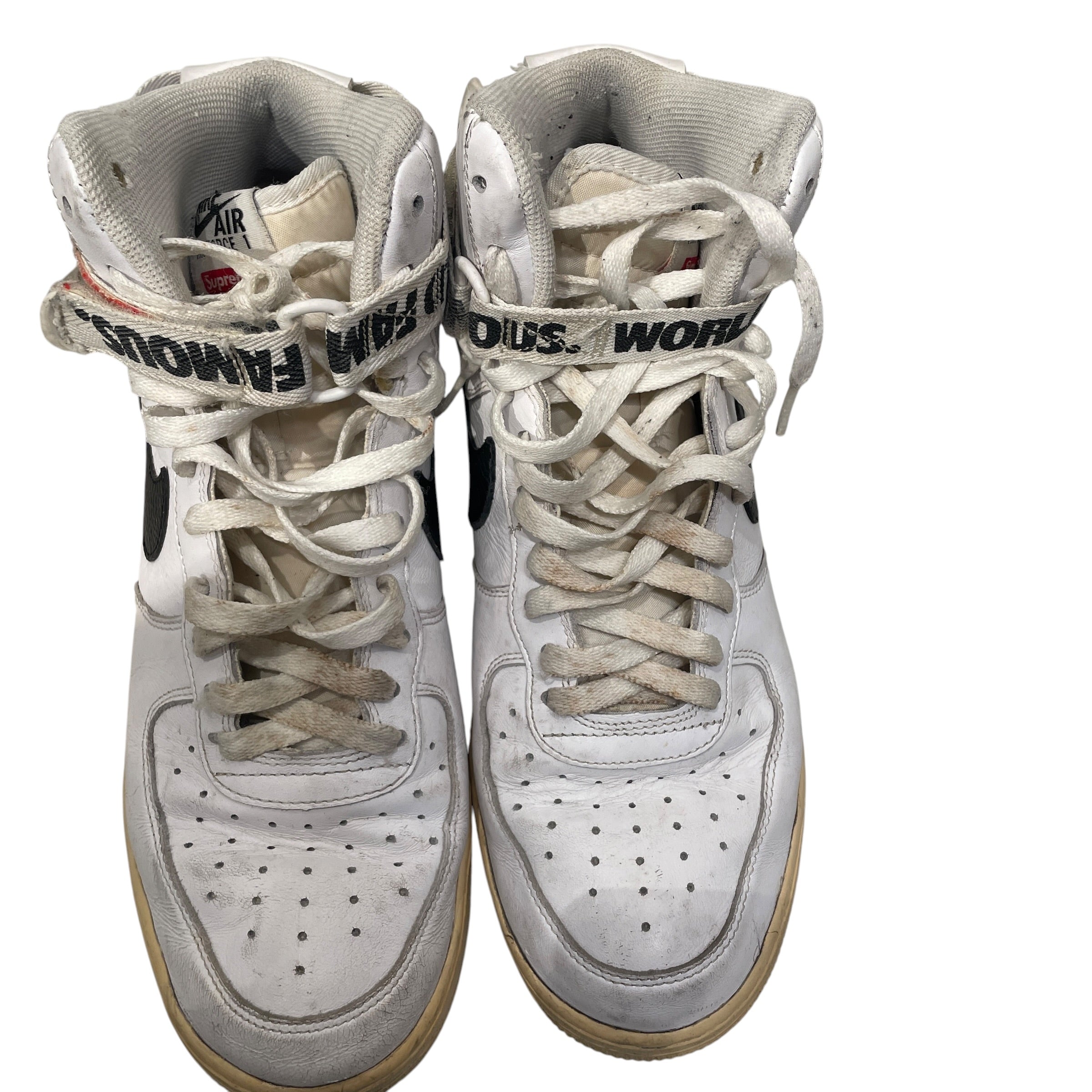Supreme/NIKE/Hi-Sneakers/US 11/Cotton/WHT/# 94 BACK HEEL view 2