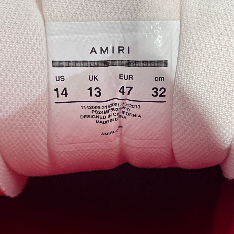 AMIRI/Low-Sneakers/US 14/All Over Print/Leather/RED/Stars Low