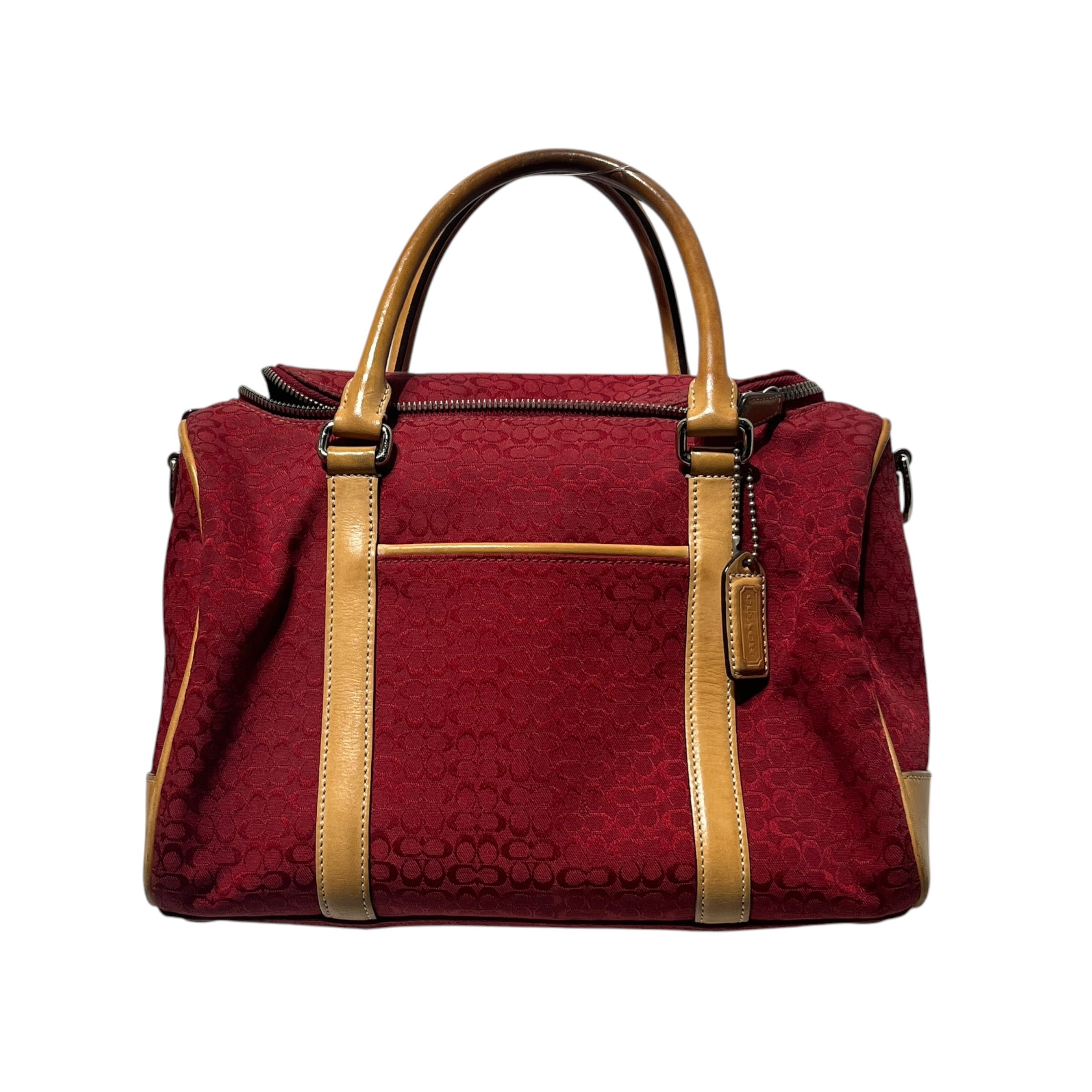 COACH/Boston Bag/Monogram/Cotton/RED/vintage red mini duffle view 1