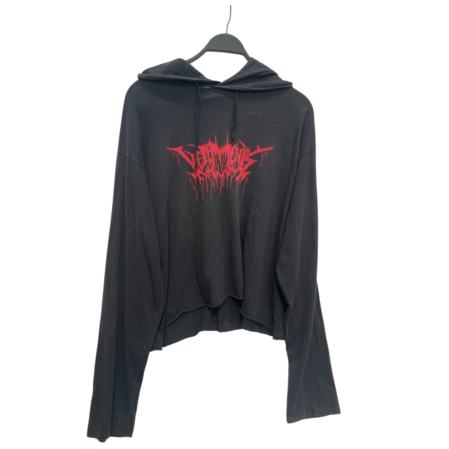 VETEMENTS/Hoodie/Graphic/Cotton/BLK/METAL TOUR HOODIE RED GRAPHIC view 1