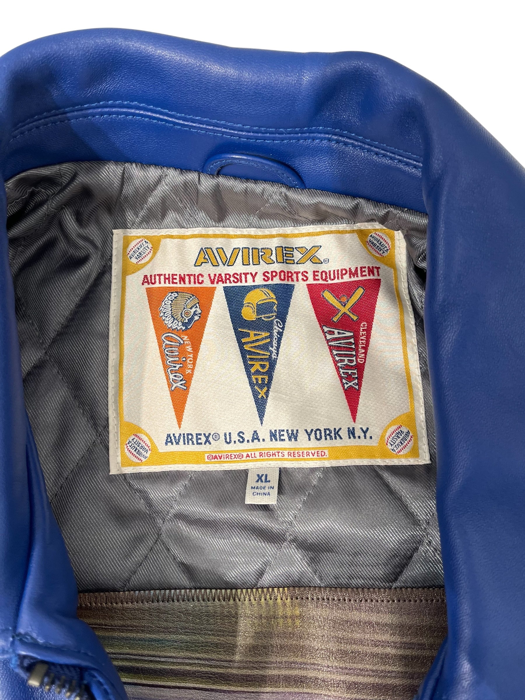 AVIREX/Leather Jkt/XL/Leather/BLU/SPORT BLACK SPIDER 500 JKT view 3