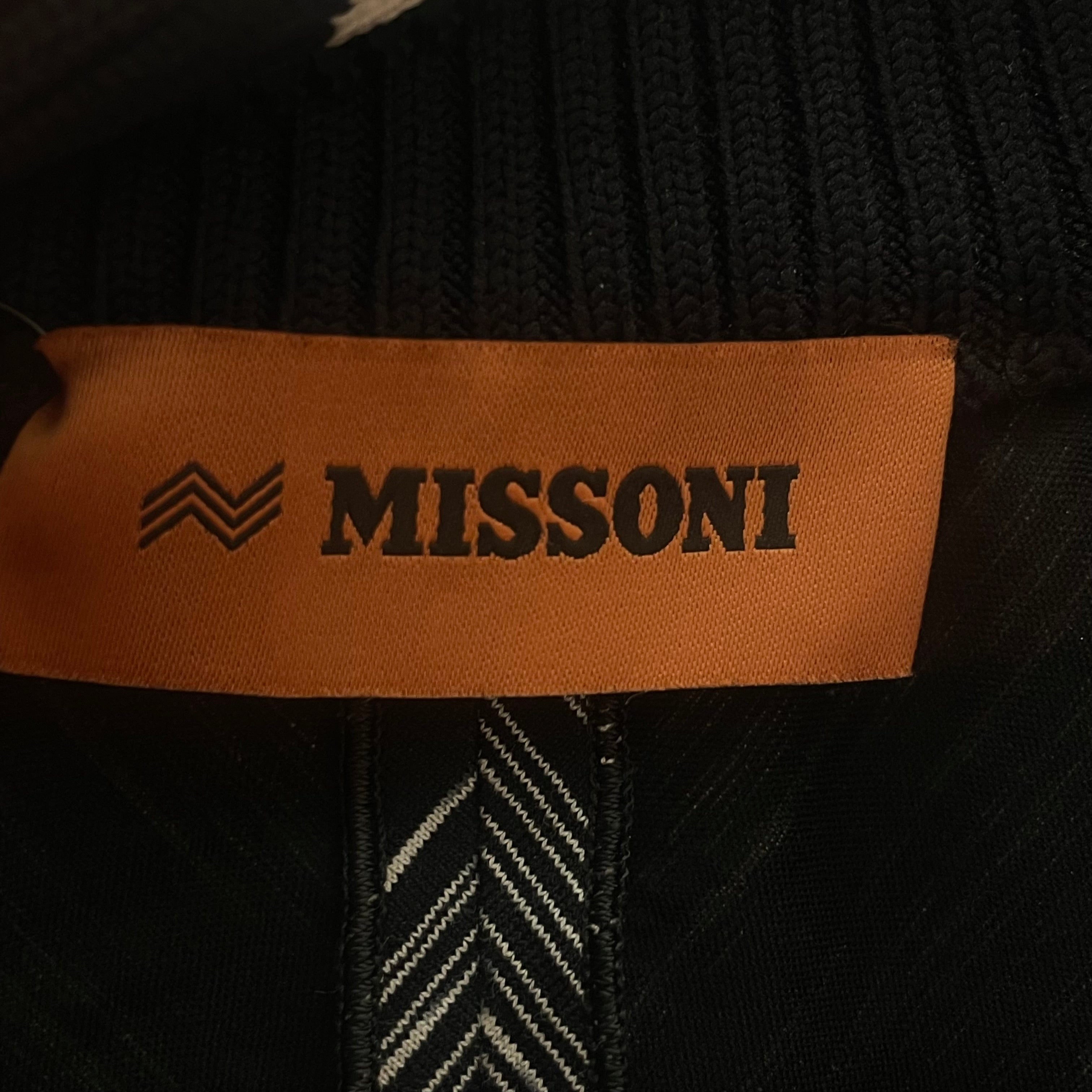 MISSONI/SS Dress/42/Stripe/Cotton/BLK/QRT ZIP DRESS BLK WHITE SZ42 view 3