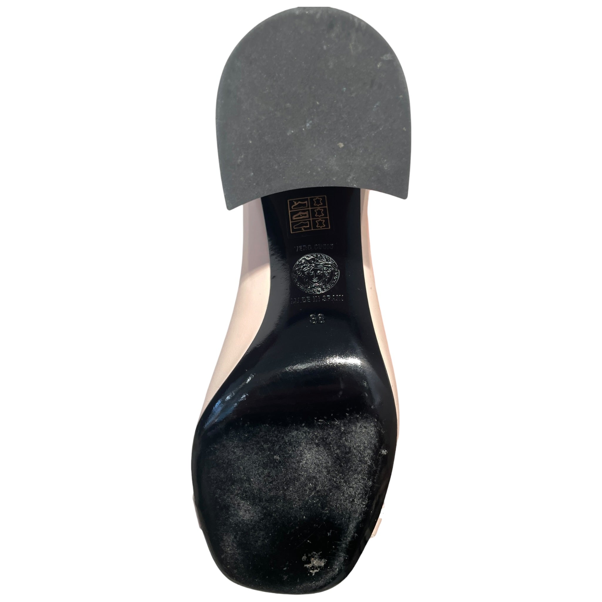 VERSACE/Heels/EU 36/Leather/PNK/MEDUSA EMBLEM HEELS view 3