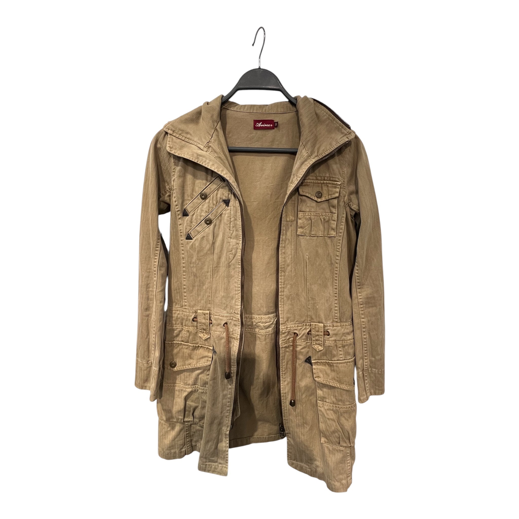 AVIREX/Jacket/M/Cotton/KHK/DETACHABLE HOODIE view 1