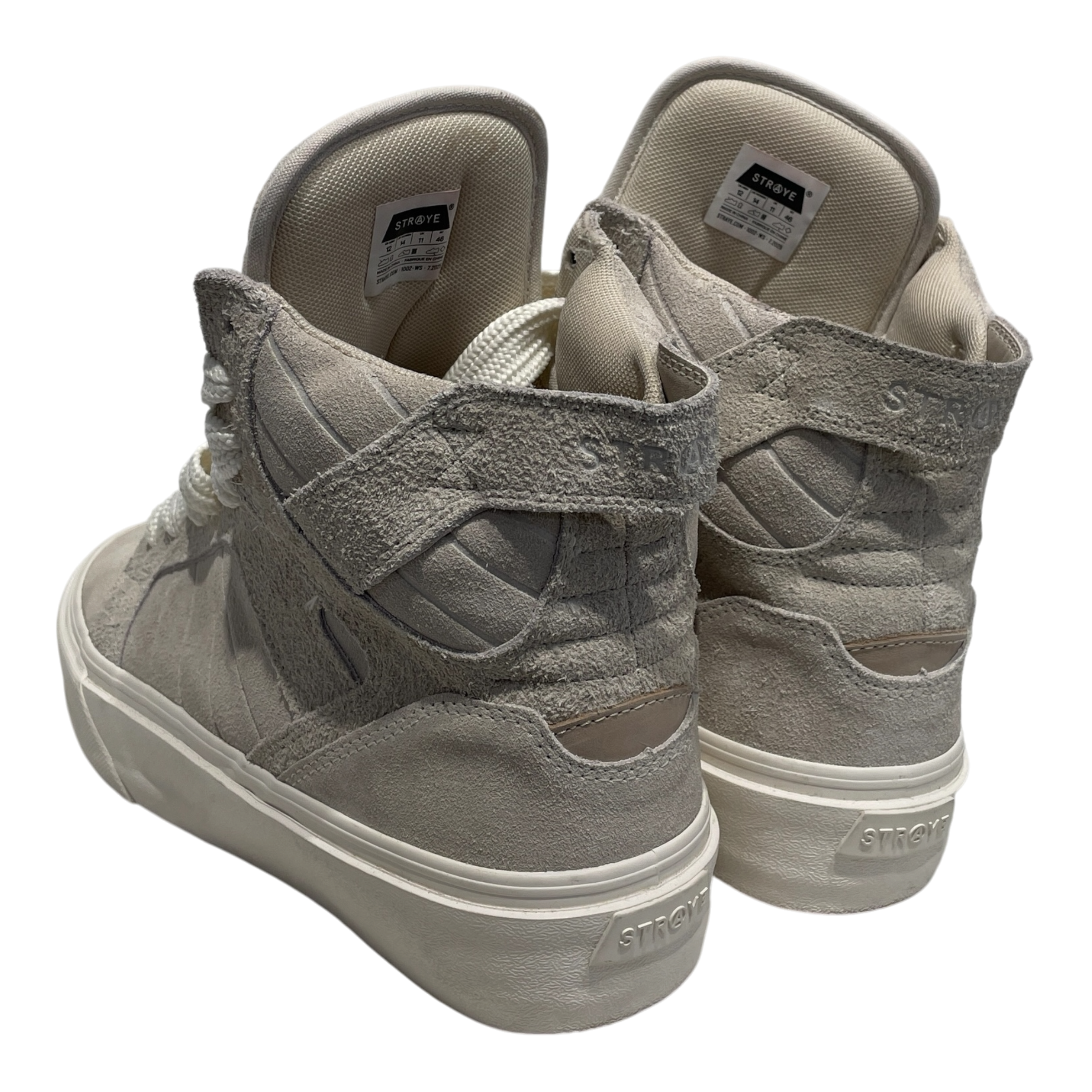 STRAYE/Hi-Sneakers/US 12/Cotton/WHT/SKTP.01 Hi-Top Cream view 2